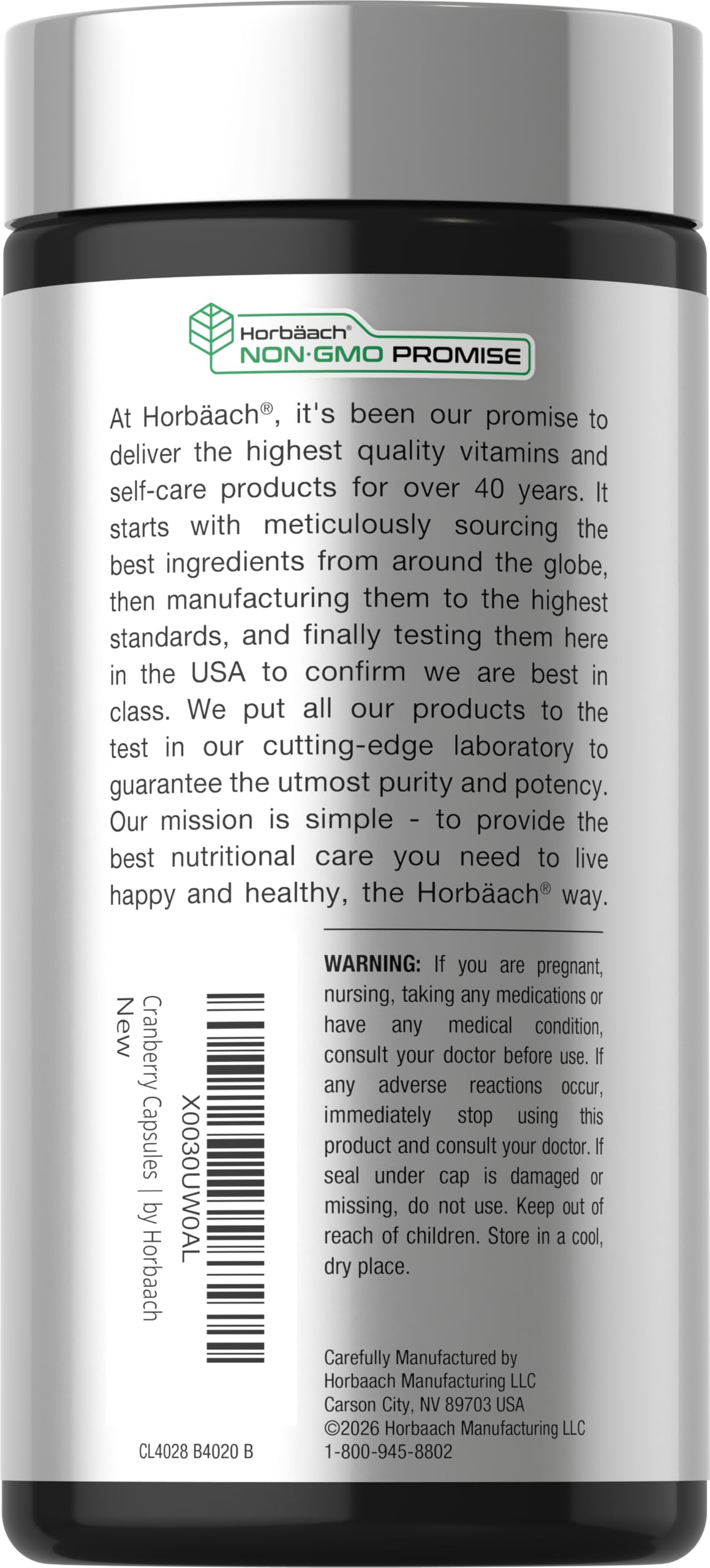 Horbäach Cranberry Concentrate Extract Pills with Vitamin C — Amazon image 3