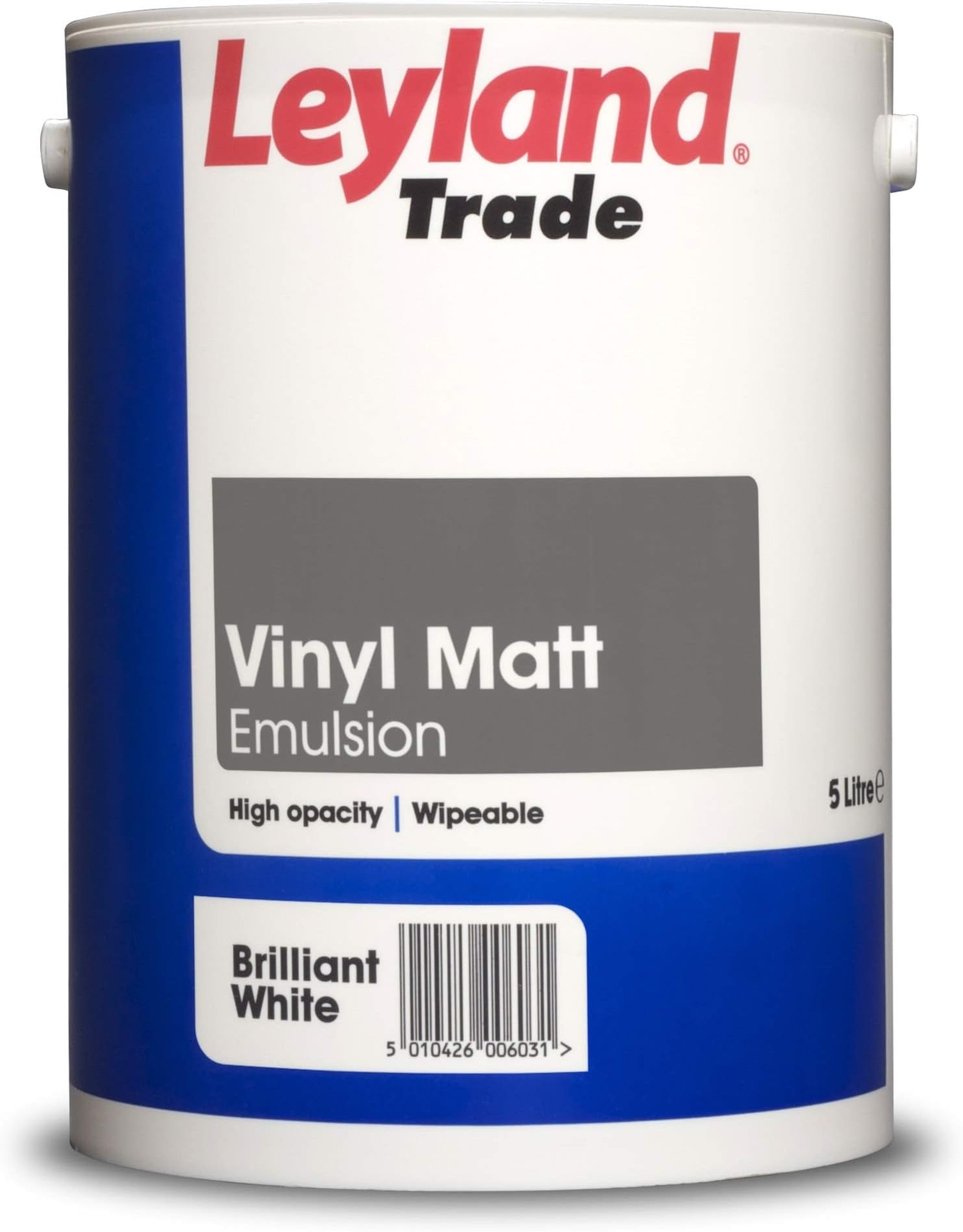 Leyland Trade Vinyl Matt Emulsion Paint - Brilliant White 5L