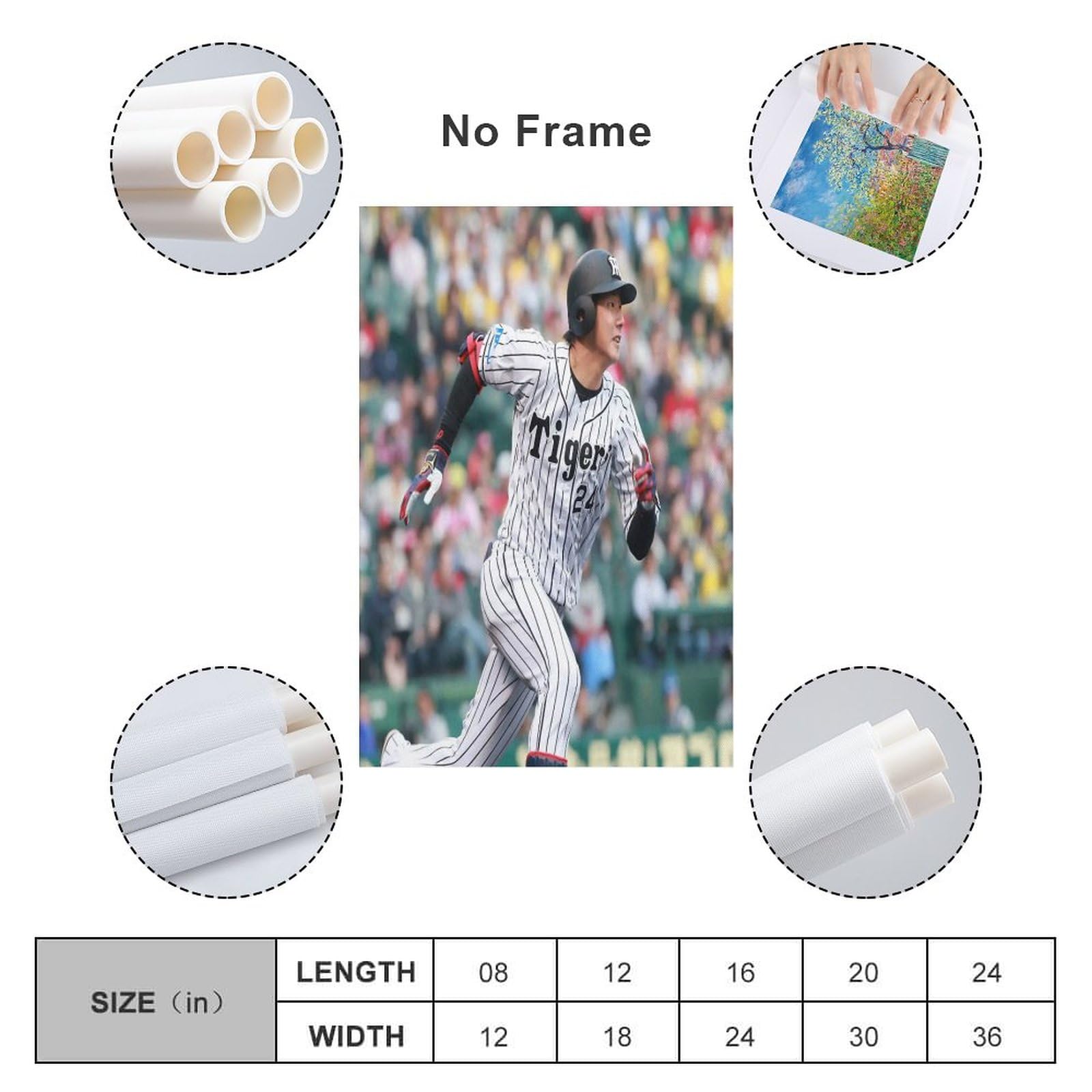 Amazon.co.jp: 阪神タイガース 横田慎太郎 絵画 ポスター 工芸品の装飾