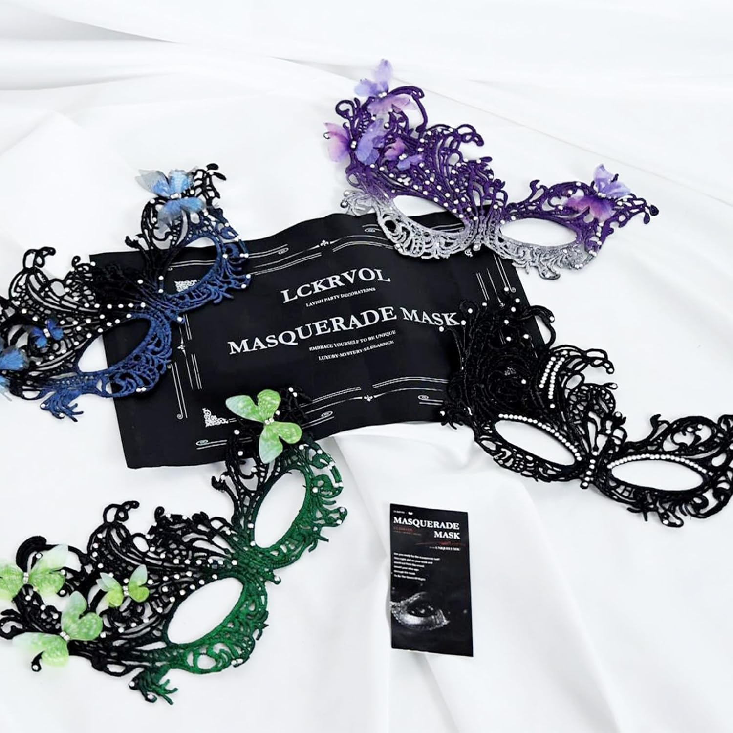 Masquerade Mask for Women, Fit Well Mardi Gras Mask with Adjustable Strap for Masquerade Costume Party - Image 7