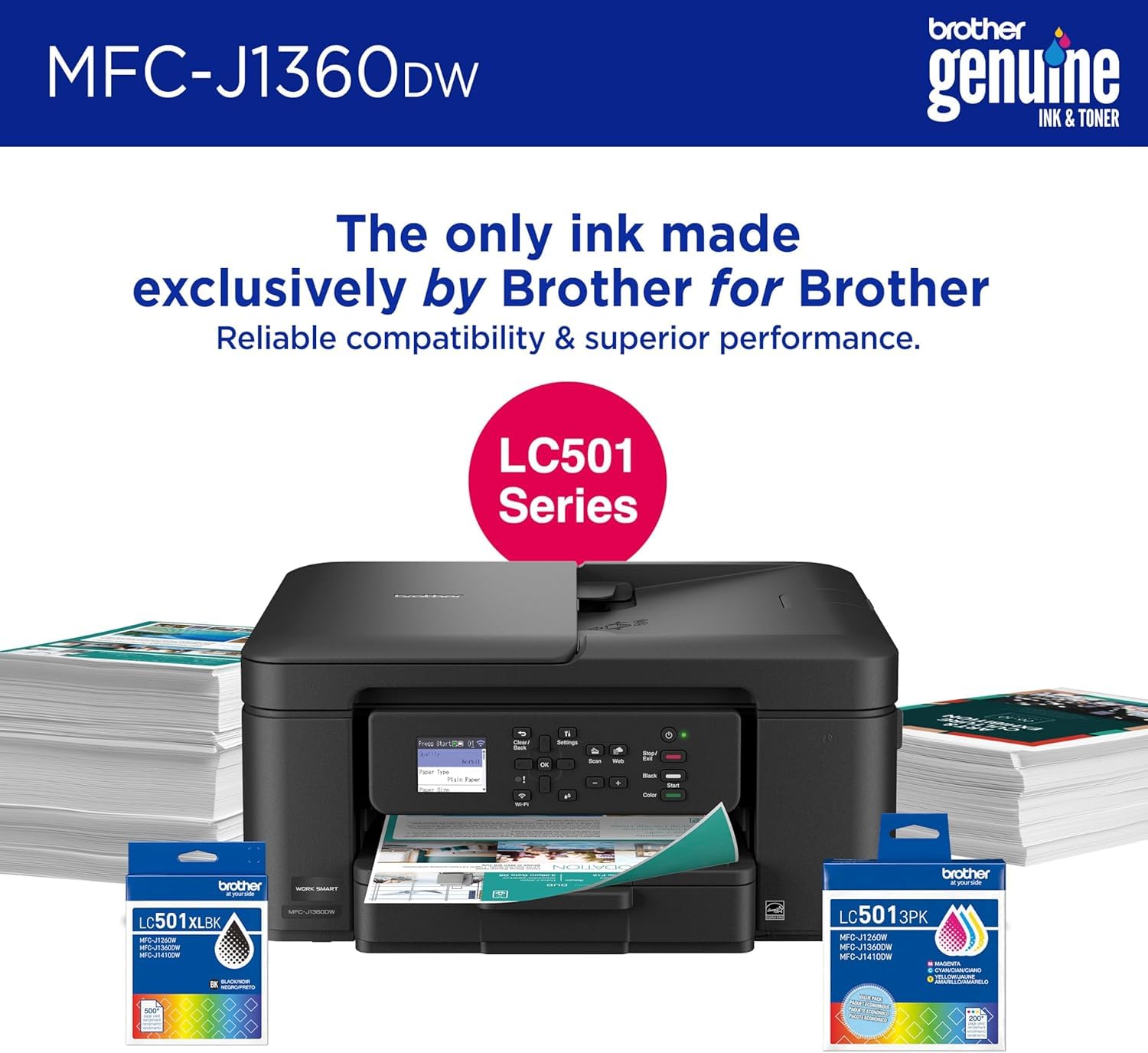Brother Work Smart 1360 Printer - Print, Scan, Copy -4 Brother Work Smart 1360 Printer - Print, Scan, Copy -4