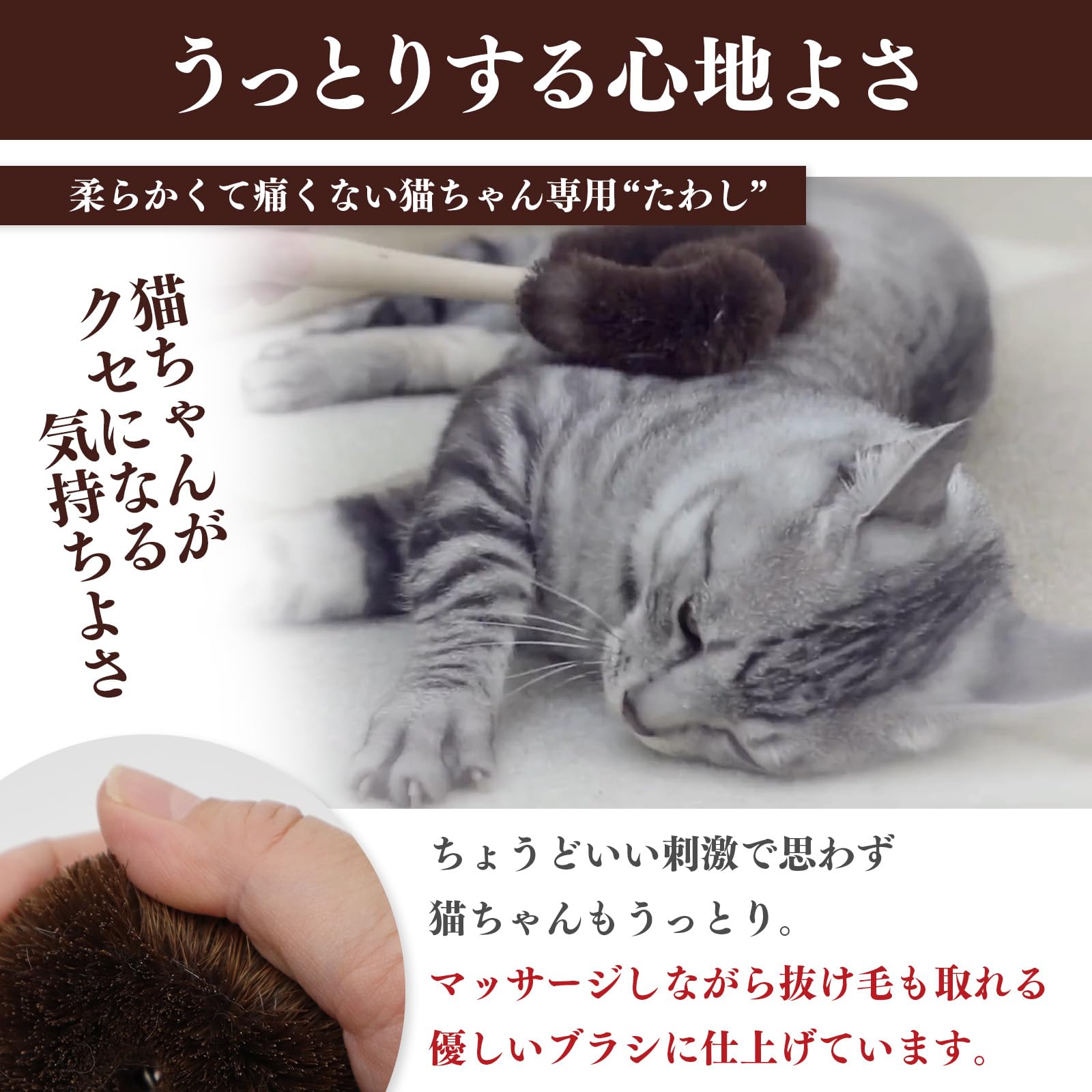 Amazon | ペットプロ 猫用 ブラシ 抜け毛取り マッサージ グルーミング