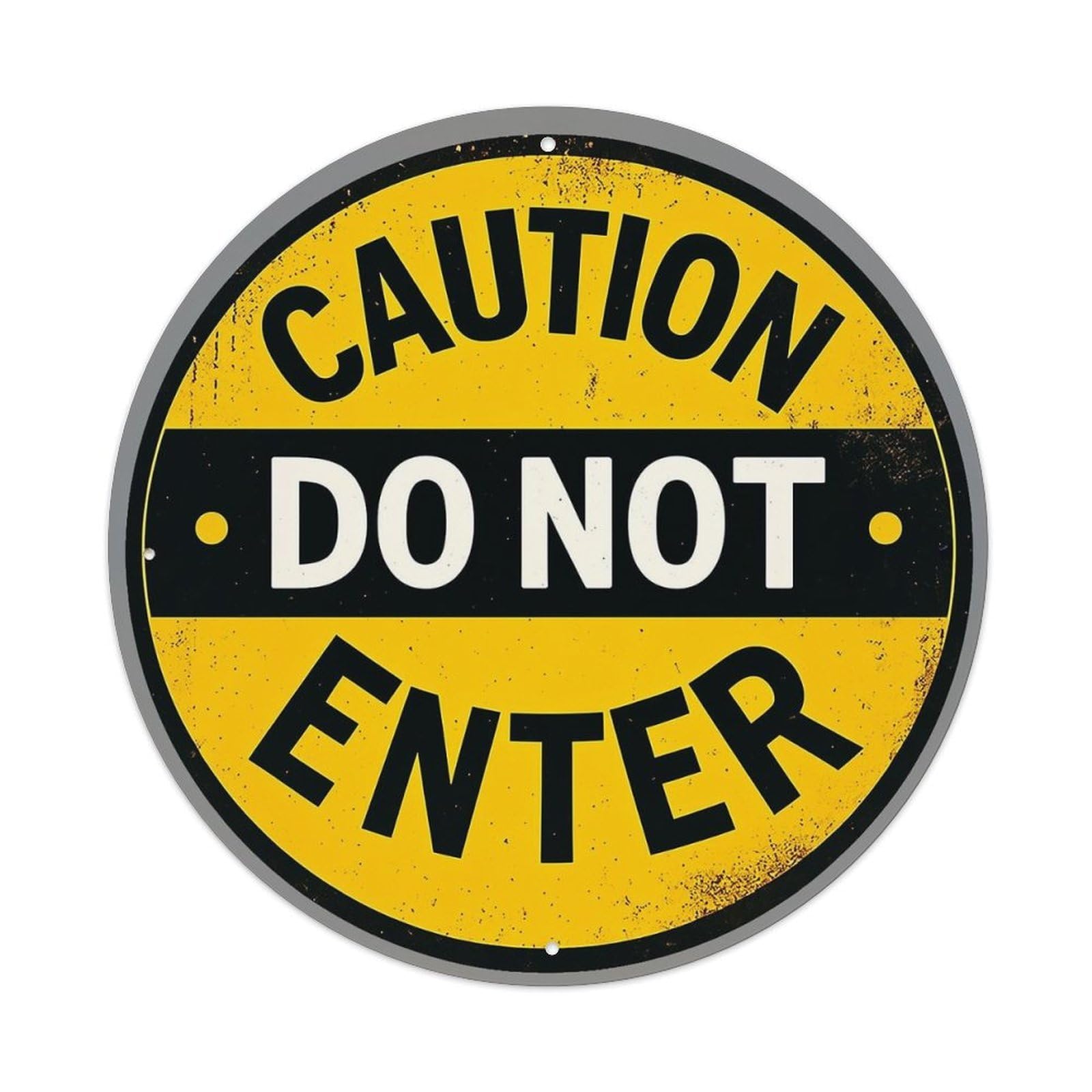 Caution Do Not Enter Sign Tin Sign Metal Poster Vintage Metal Signs for Home Man Cave Bar Cafe Kitchen laundry room Wall Decorations 8x8 inches