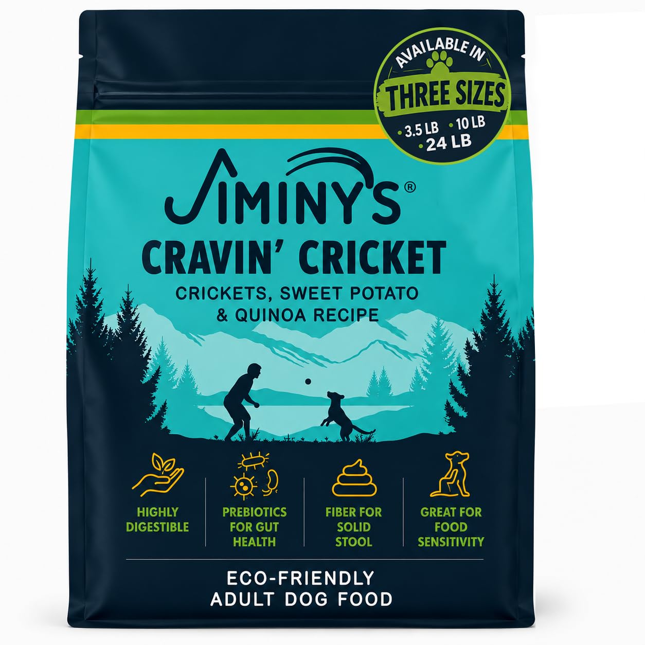 Jiminy's Cravin Cricket Dog Food Sensitive Stomach and Gut Health
