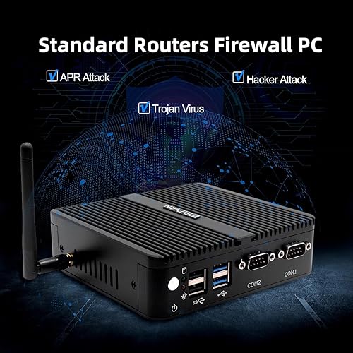 Miniatura 9 de WEIDIAN PC sin ventilador Dual NIC, mini computadora de escritorio con Windows 10 Pro 16 GB DDR4 256 GB SSD PC de escritorio pequeña para trabajar