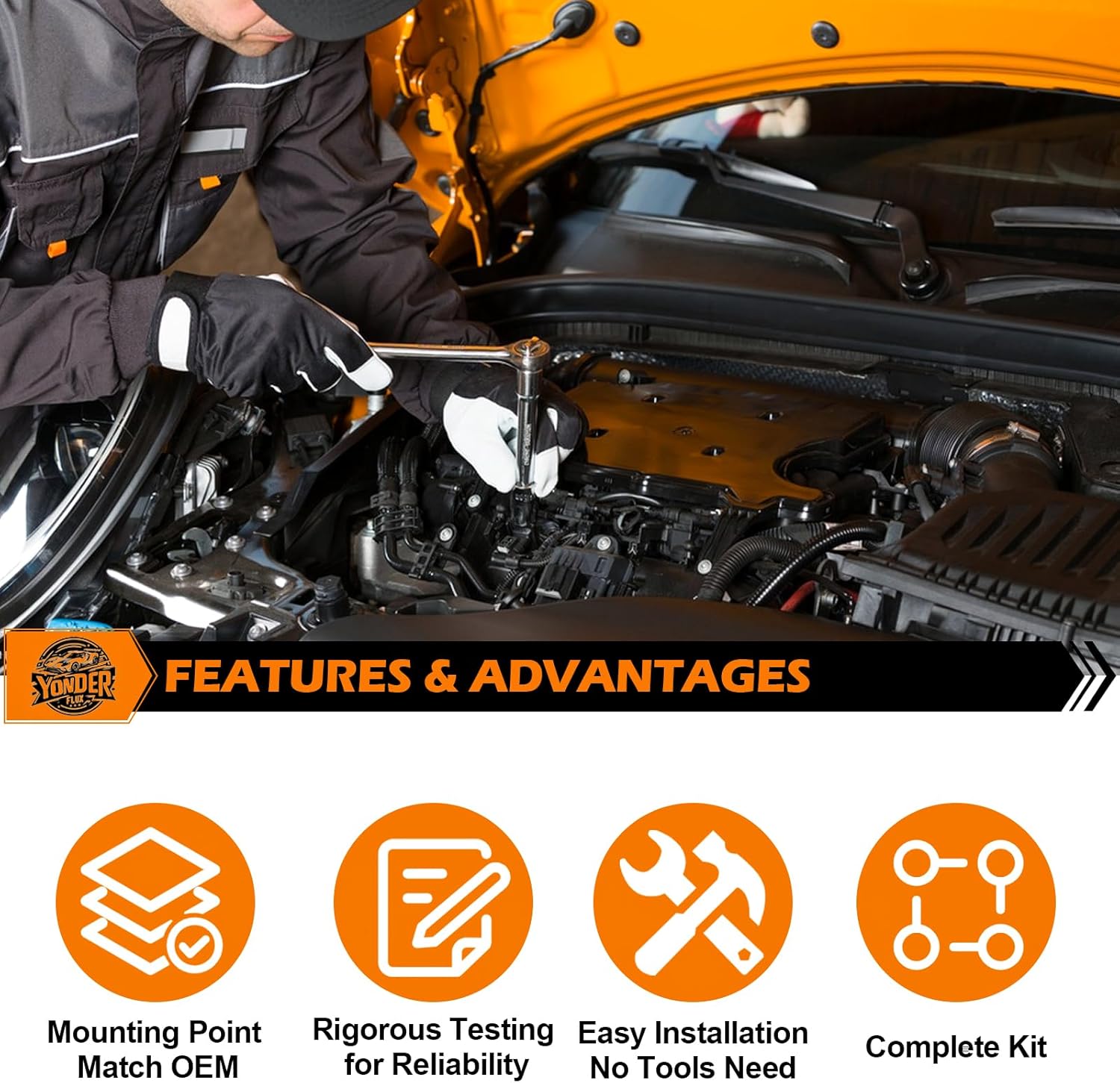 Engine Valve Cover Complete Kit Compatible with Chevy Cruze Sonic Trax Volt Cadillac ELR Buick Encore 2011-2020 1.4L Turbo, Replace #55573746 25198498 264-968 25198874