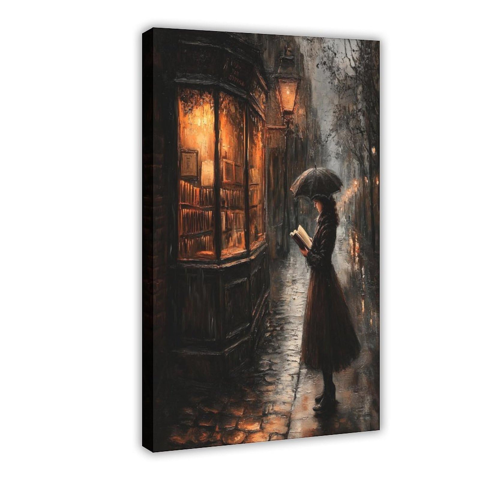 Bareronor Victorian Woman Reading Canvas Poster Bedroom Decor Landscape Office Room Decor Gift 20" L X 30" W