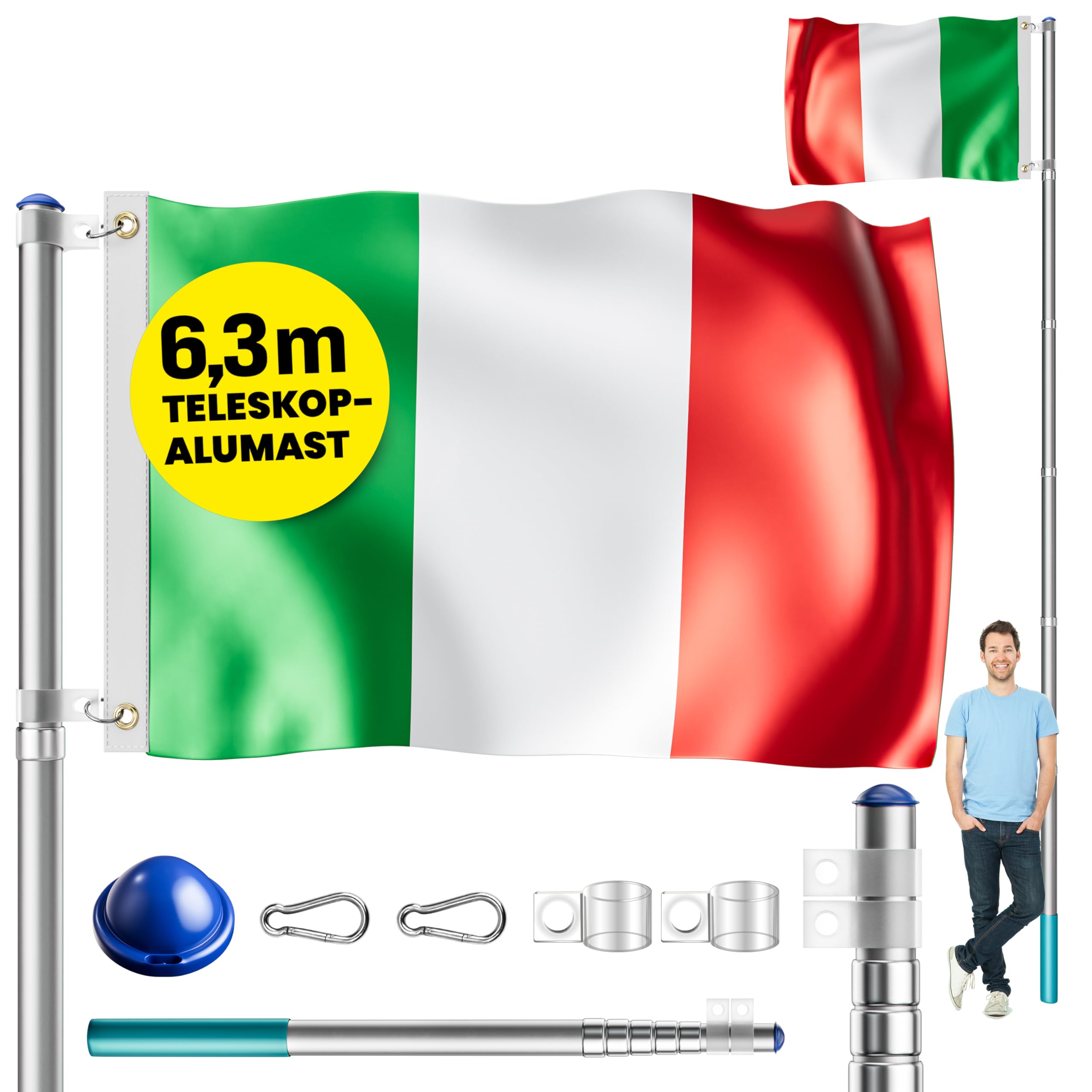 Palo E Supporto Rotante In Acciaio Inox AER H6 A IL (illuminazione A - Foto 2