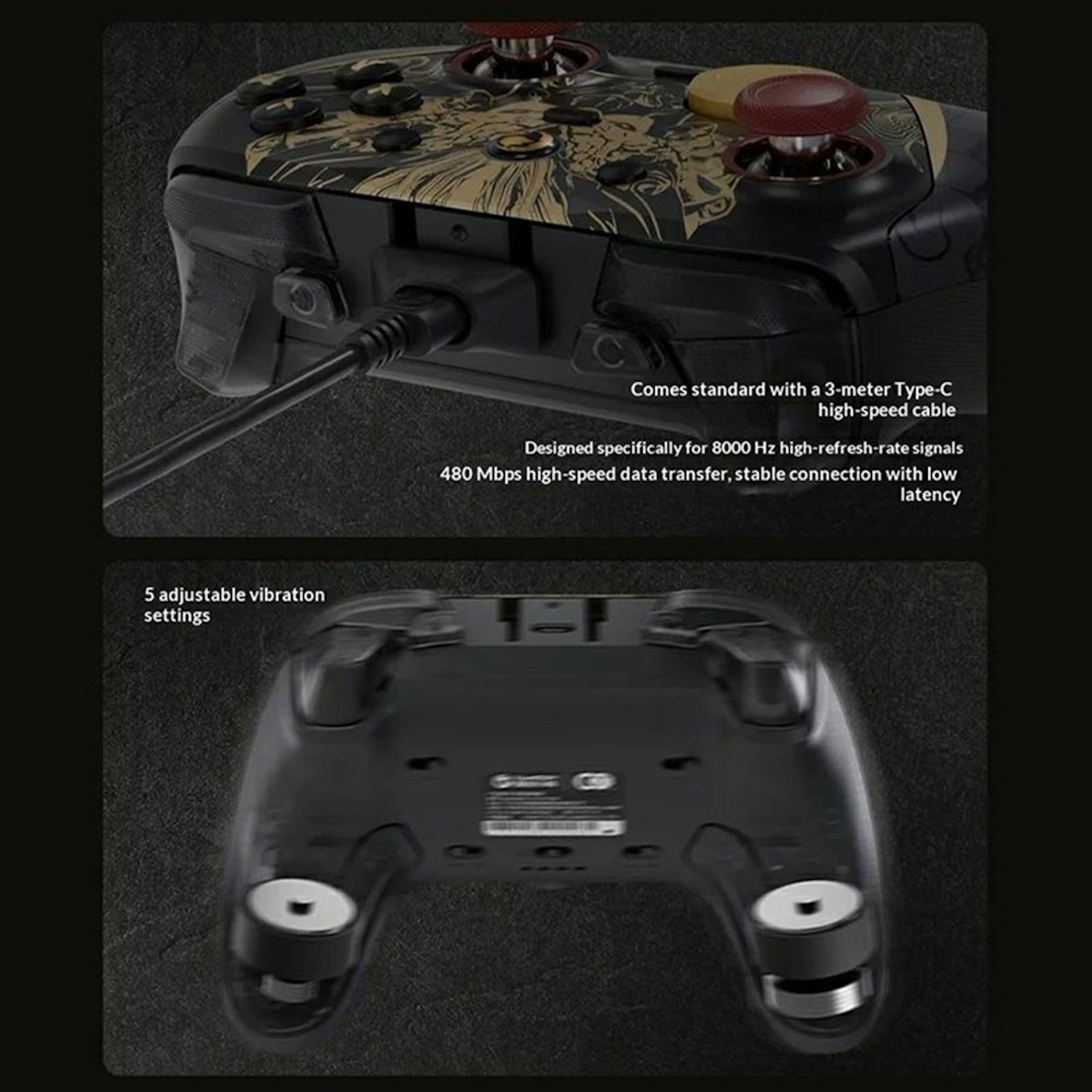 Wigento GameSir G7 Pro PC Kabelloser Gaming Controller | 8000Hz Polling, Mag-Res TMR Gen-2 Sticks, Makro-Tasten, Bewegungssensor - Nioh 3 Edition