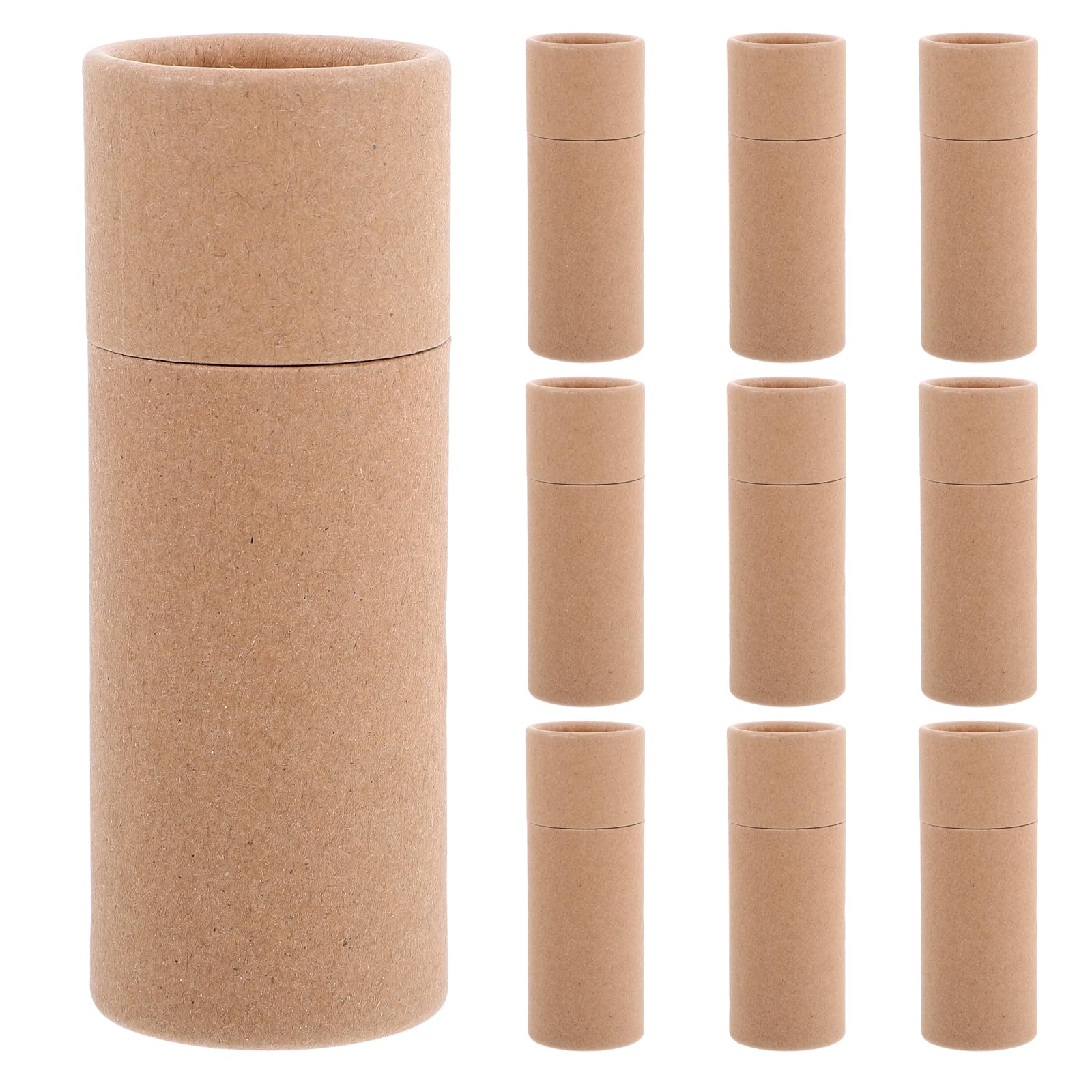 OUNONA 10Pcs Tubos De Papel Kraft Para Té Dulces Y Aromaterapia Cajas De Regalo Redondas Ecológicas De 10.8X4.1Cm Contenedores Portátiles Para Embalaje