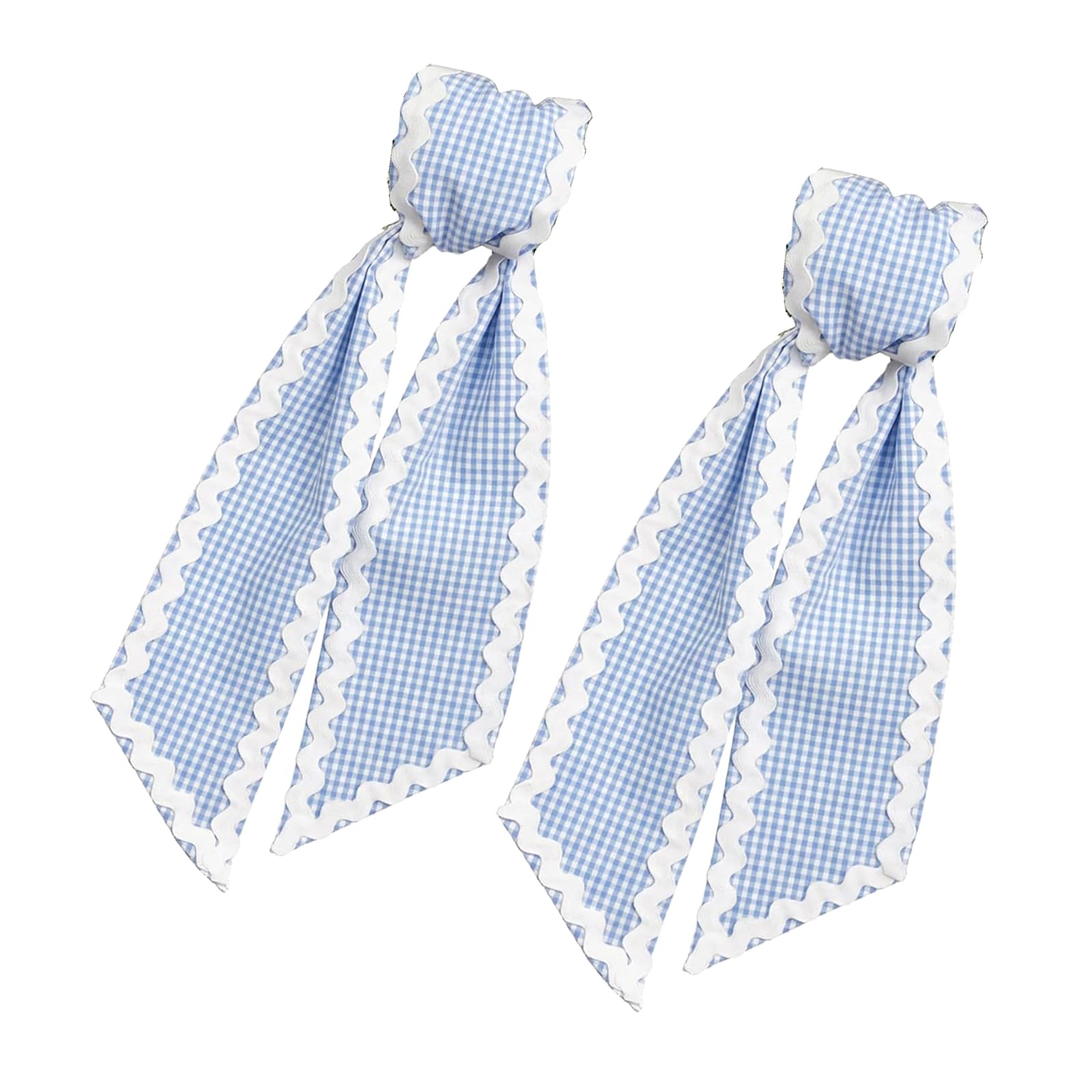 NVOQILIN Of 2 Scalloped Wreath Sashes for Front Door Garland Ribbon Accessories for Yard Doorway Outdoor Indoor Bowknot Decors Wreath Sashes
