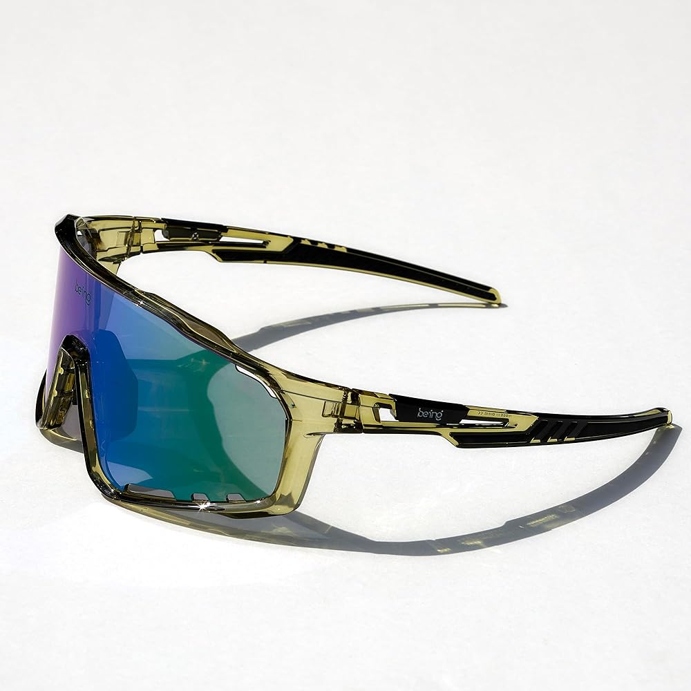 Amazon | [being] ロードバイク 調光サングラス クリアフレーム