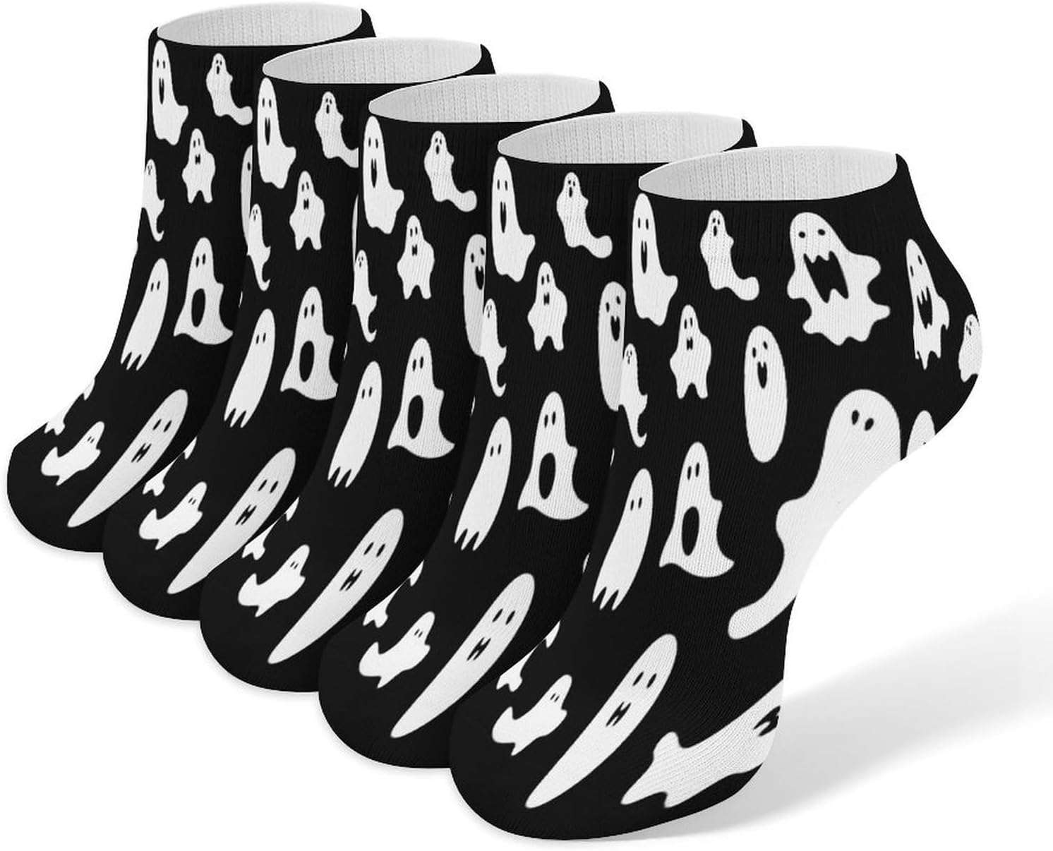 Socks for Men Women 5 Pairs Short Ankle Socks | Halloween Goth Low Cut Casual Crew Sock Cute Breathable Athletic Socks Non Slip No Show Sock