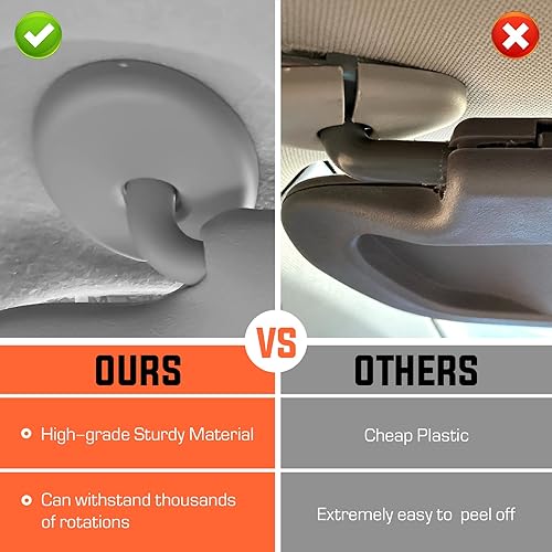 Miniatura 5 de Youxmoto Visera solar para Toyota Venza lado izquierdo del conductor, 2009 2010 2011 2012 2013 2014 2015 2016 con techo corredizo, gris sustituye a