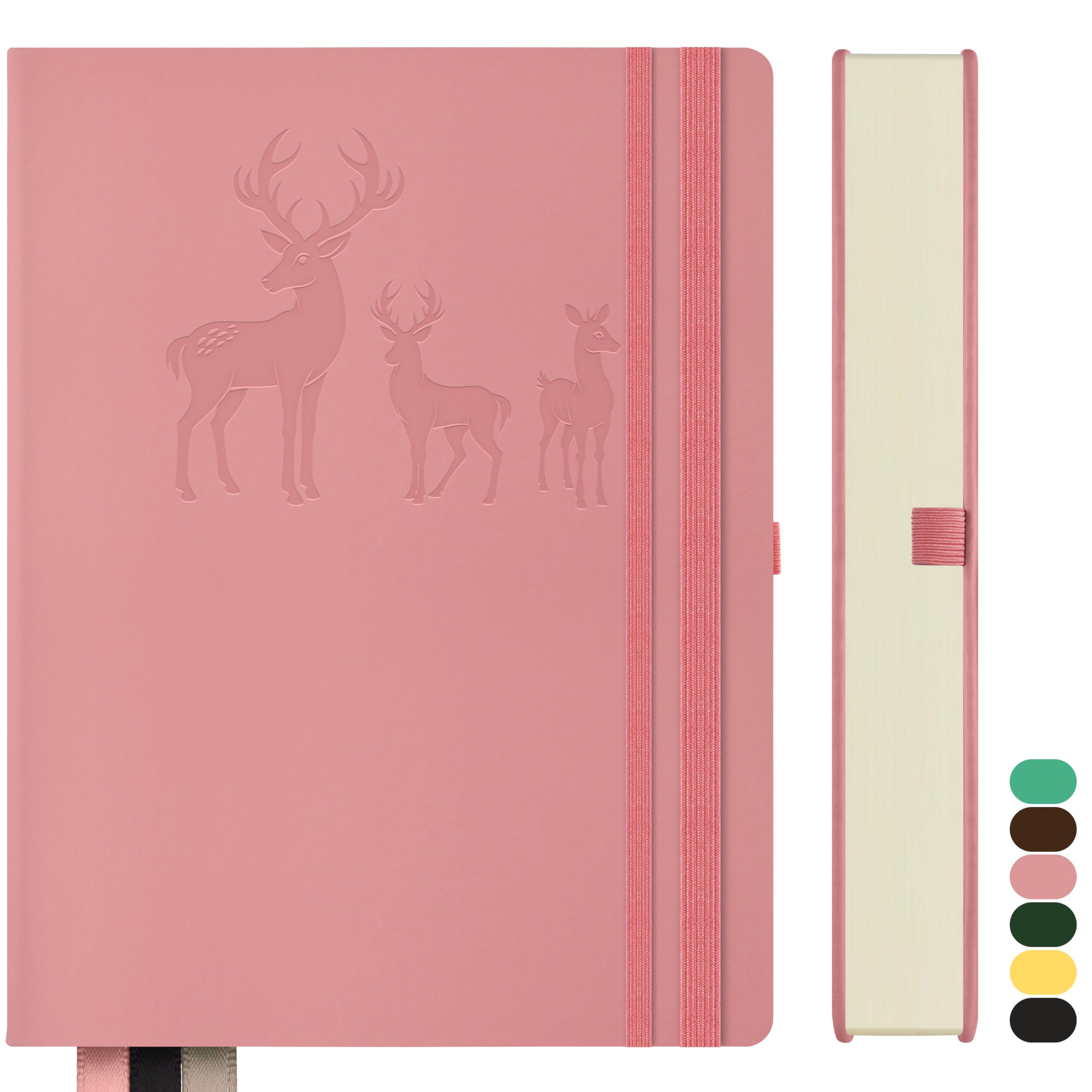 Mlife Notizbuch B5 Liniert, 300Seiten Spiralnotizbuch,PVC-Ha