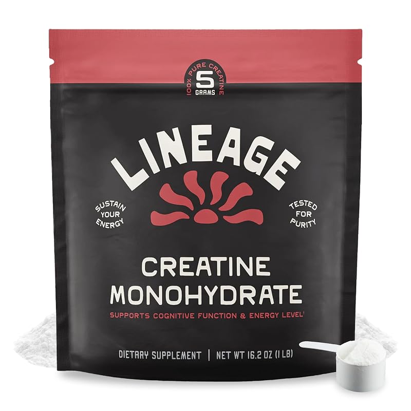 Lineage Provisions Creatina monohidratada com sal marinho, 90 porções, 454 g