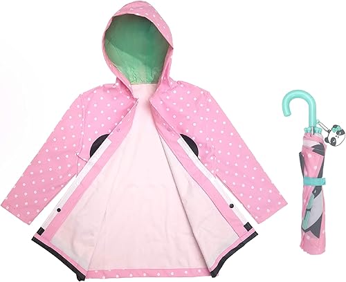 Miniatura 7 de Kids Umbrella for Girls and Boys & Rain Coats Set -Toddler Umbrellas Kids Raincoat Boys Girls Jacket (3-9 Years)