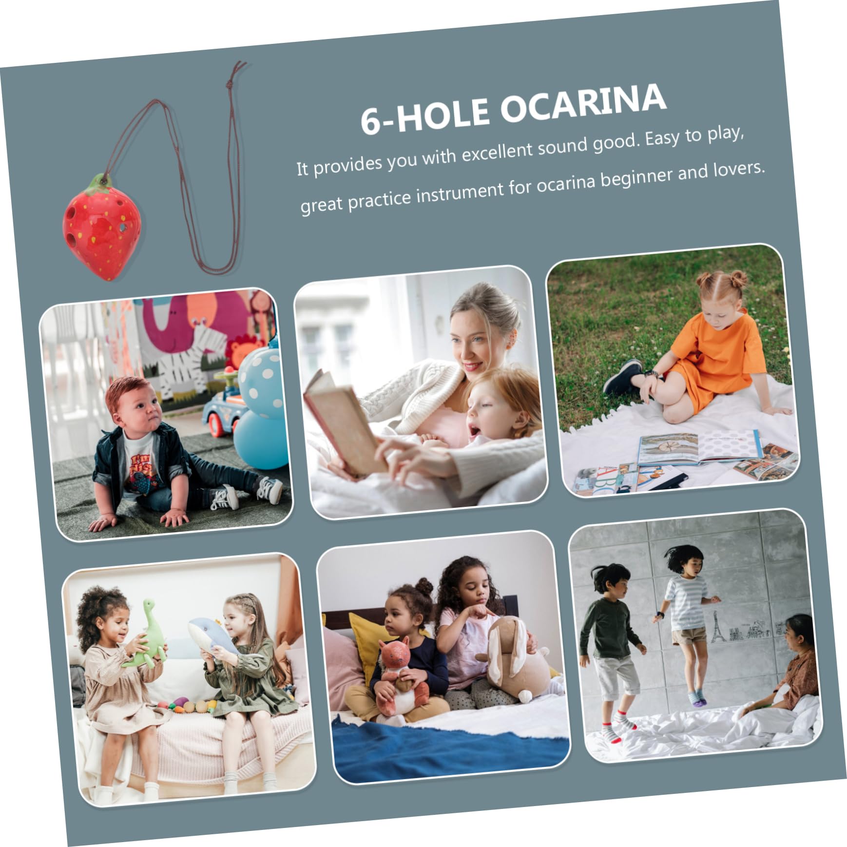 BESPORTBLE 1 Set Strawberry Ocarina for Wind Instrument for Beginners Durable Sweet Sound present for Young Musicians String Included Random Color