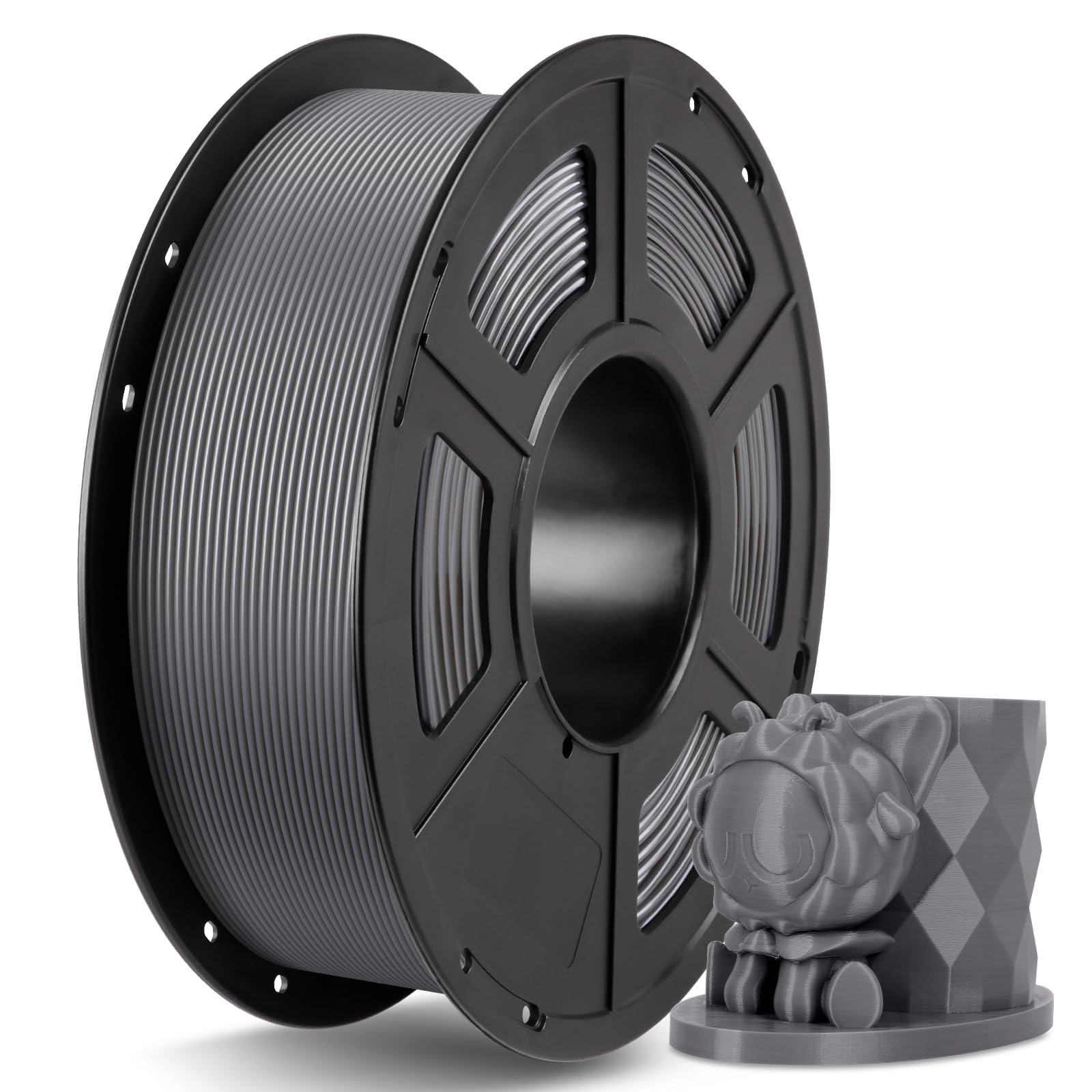 ANYCUBIC PETG Filament Grau 1KG, 3D Druckmaterialien 1,75mm Filament PETG für Meisten 3D Drucker