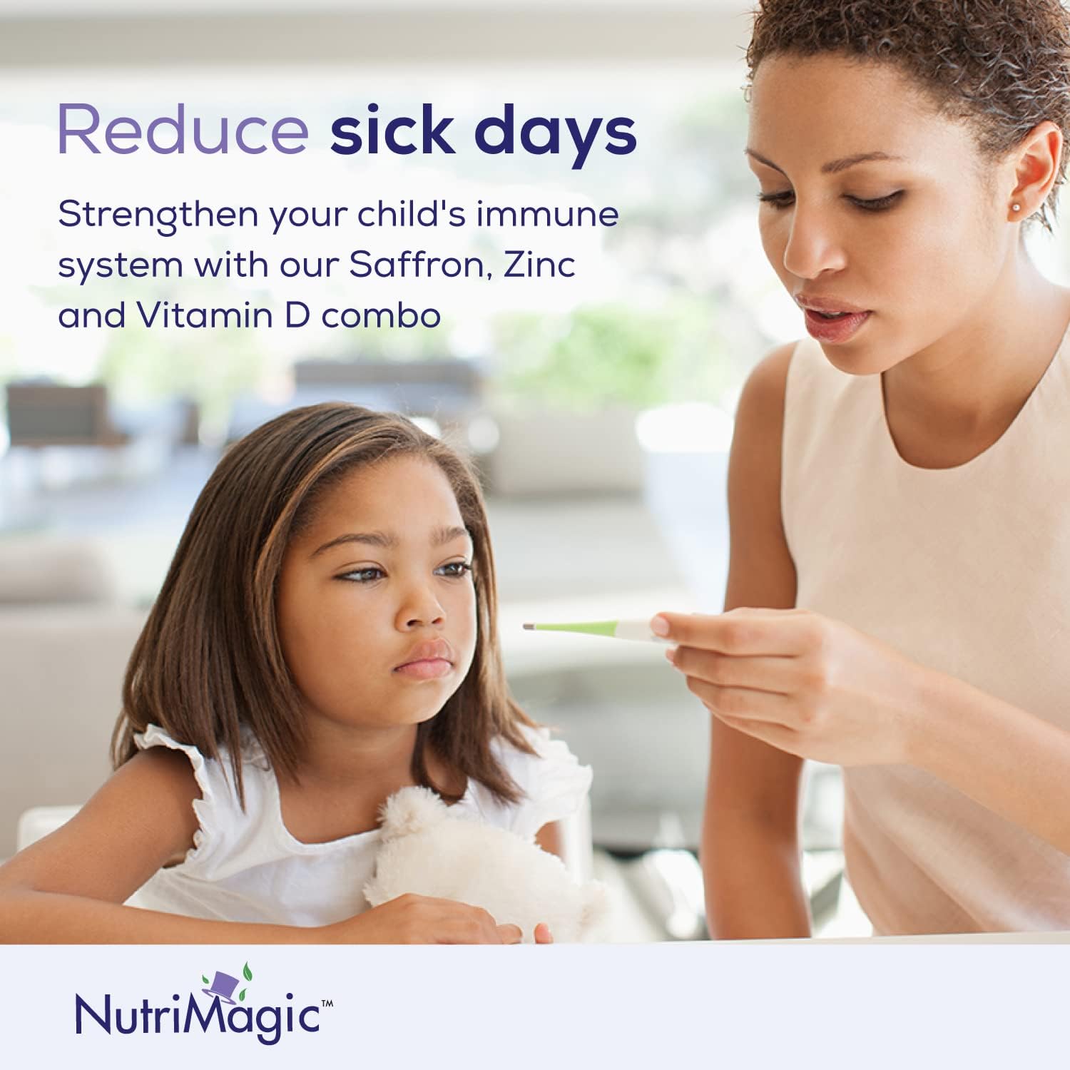 NutriMagic Brain Booster 30mg Saffron Extract Focus Gummies & Multivitamin Supplement for Attention, Memory, Mood Balance - Supports Kids Brain Health, Vitamin D3, B6, B12, Zinc - 2Pack, 60x Servings