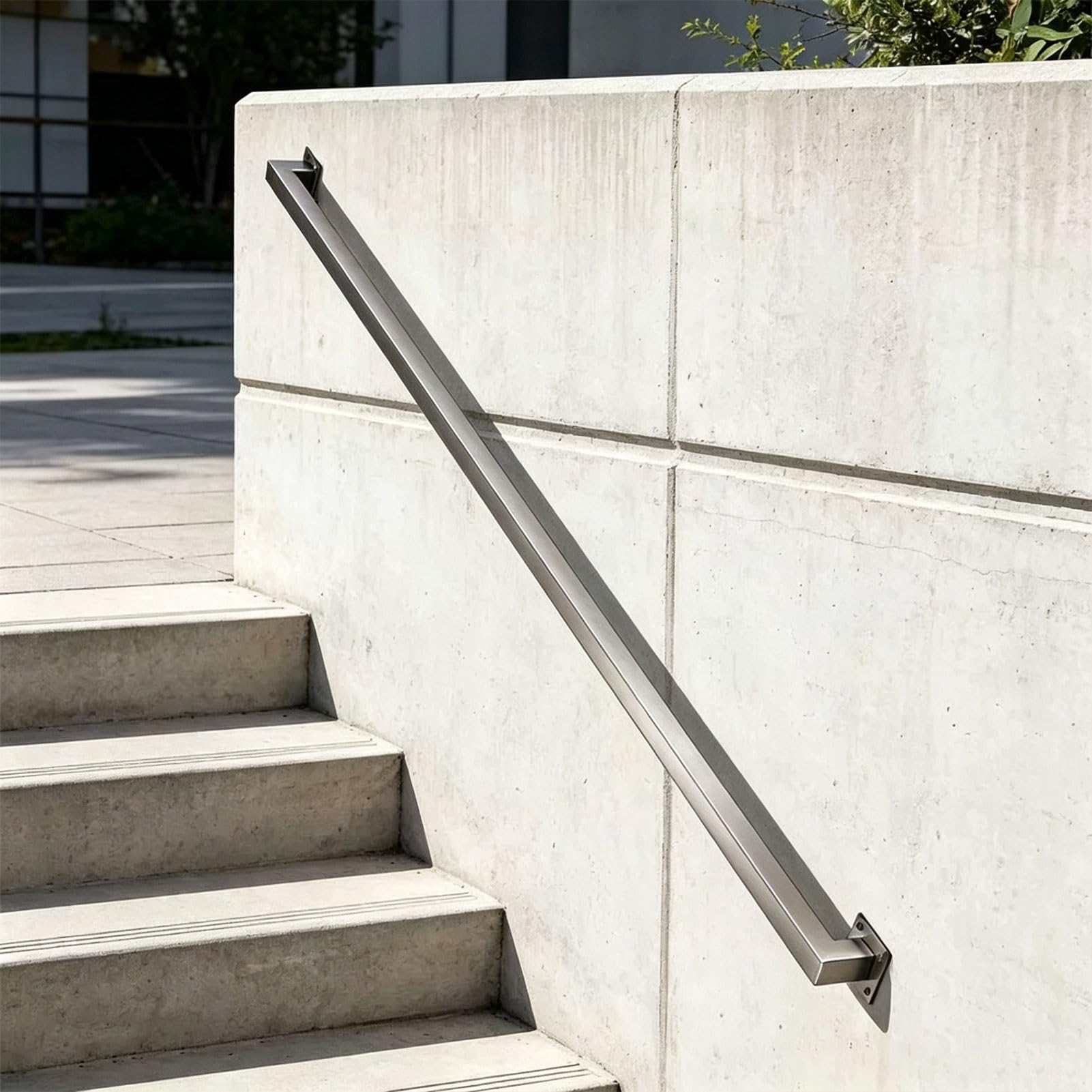 Sxbhdm One Color Outdoor Grab Rail, 1M 1.5M 2M 2.5M 3M Staircase Handrail Banister Stairs Rail Support Kit, Stairway Railing, Wall Mounted Hand Rails For Indoor Stairs(11.5Ft/350Cm)