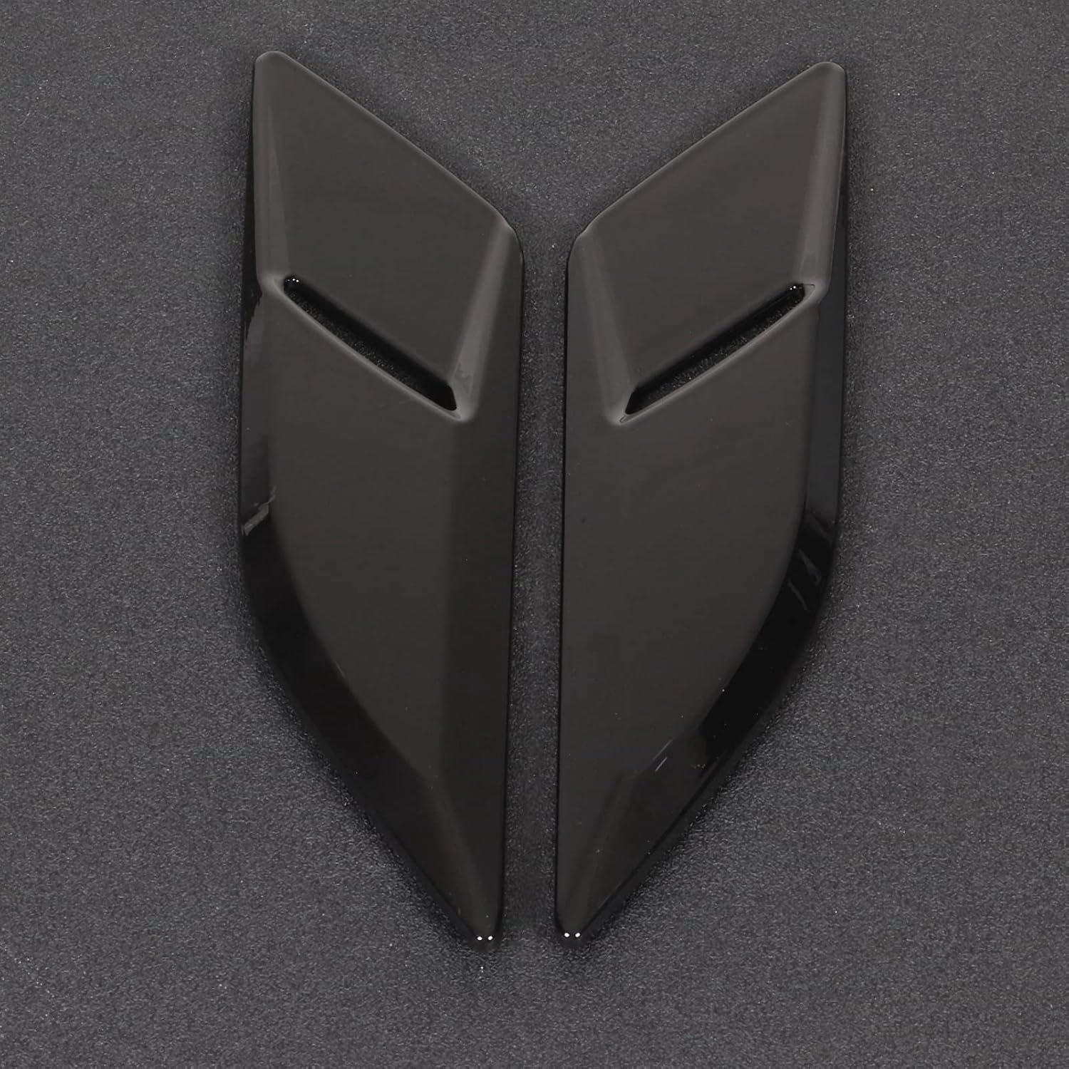 Pair Bonnet Air Outlet Trim Decoration Cover ABS Hood Air Outlet Cover Replacement for Sport L494 2014‑2022 (Glossy Black)