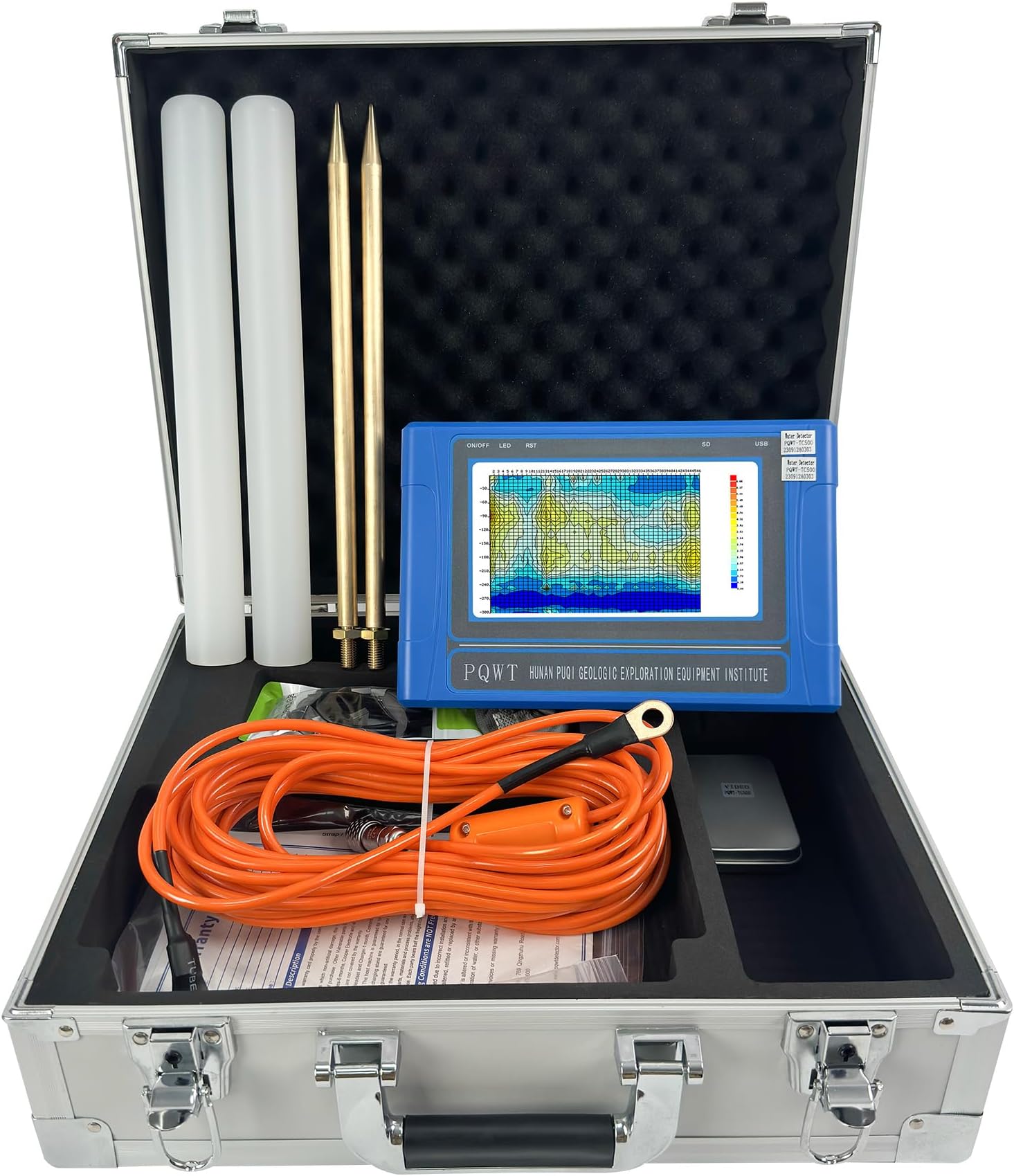 PQWT TC300 Portable Ground Water Detector,Multi-Function Underground Water Detector 0-300M