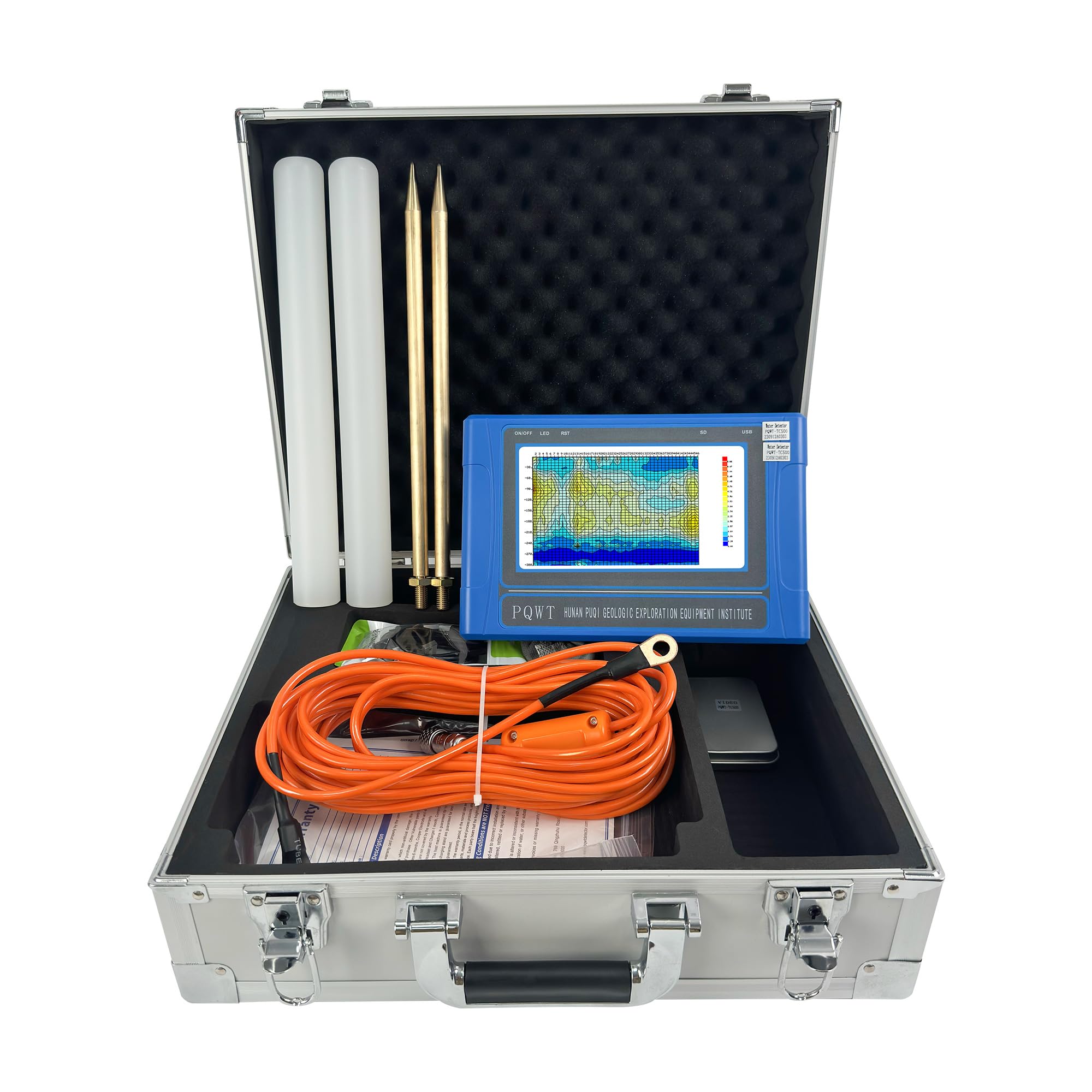 PQWT TC300 Portable Ground Water Detector,Multi-Function Underground Water Detector 0-300M