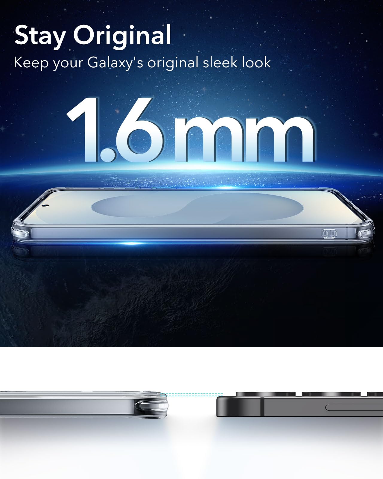ESR Cover per Galaxy 2025 Plus, Compatibile con MagSafe, Cover magnetica, Protezione di grado militare, Resistente all’ingiallimento, Serie Classic, Trasparente