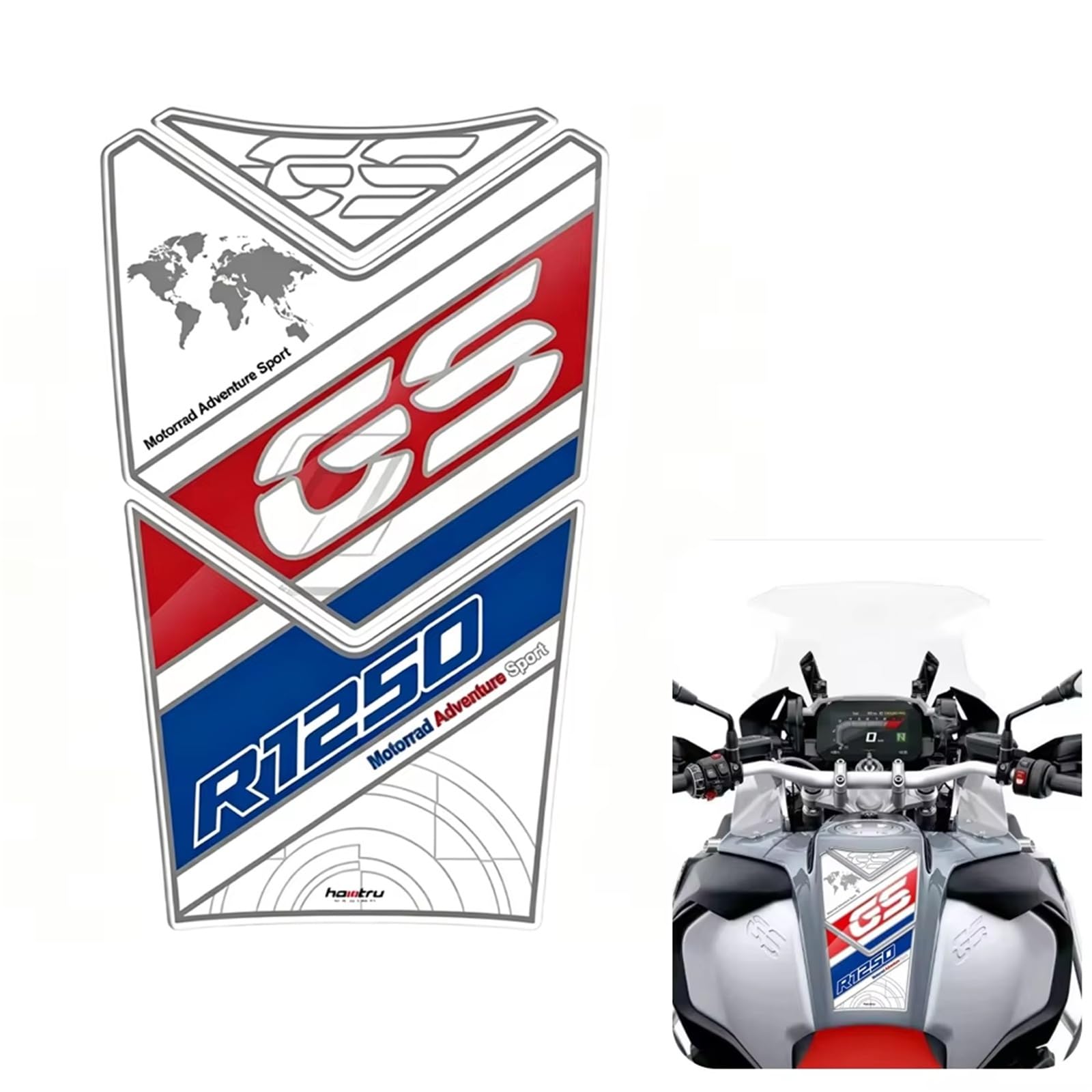 Dla BMW R 1250 GS ADV R1250GS Adventure 19-20 Naklejki Na Zbiornik Paliwa Motocykla 3D Naklejka Zbiornik Protector(B)