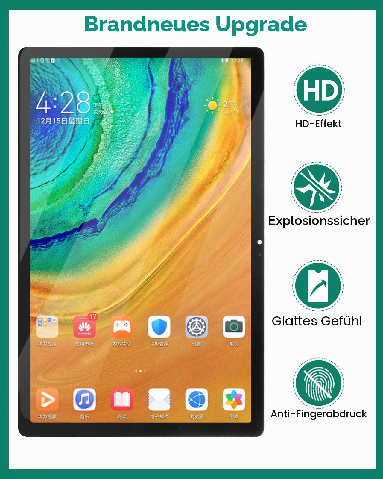 SRJTEK Ersatz-LCD-Bildschirm für Samsung Galaxy Tab A7 10.4 (2020) T500 LCD Display Touch Digitizer Assembly SM-T500, SM-T505 Teile-Kits