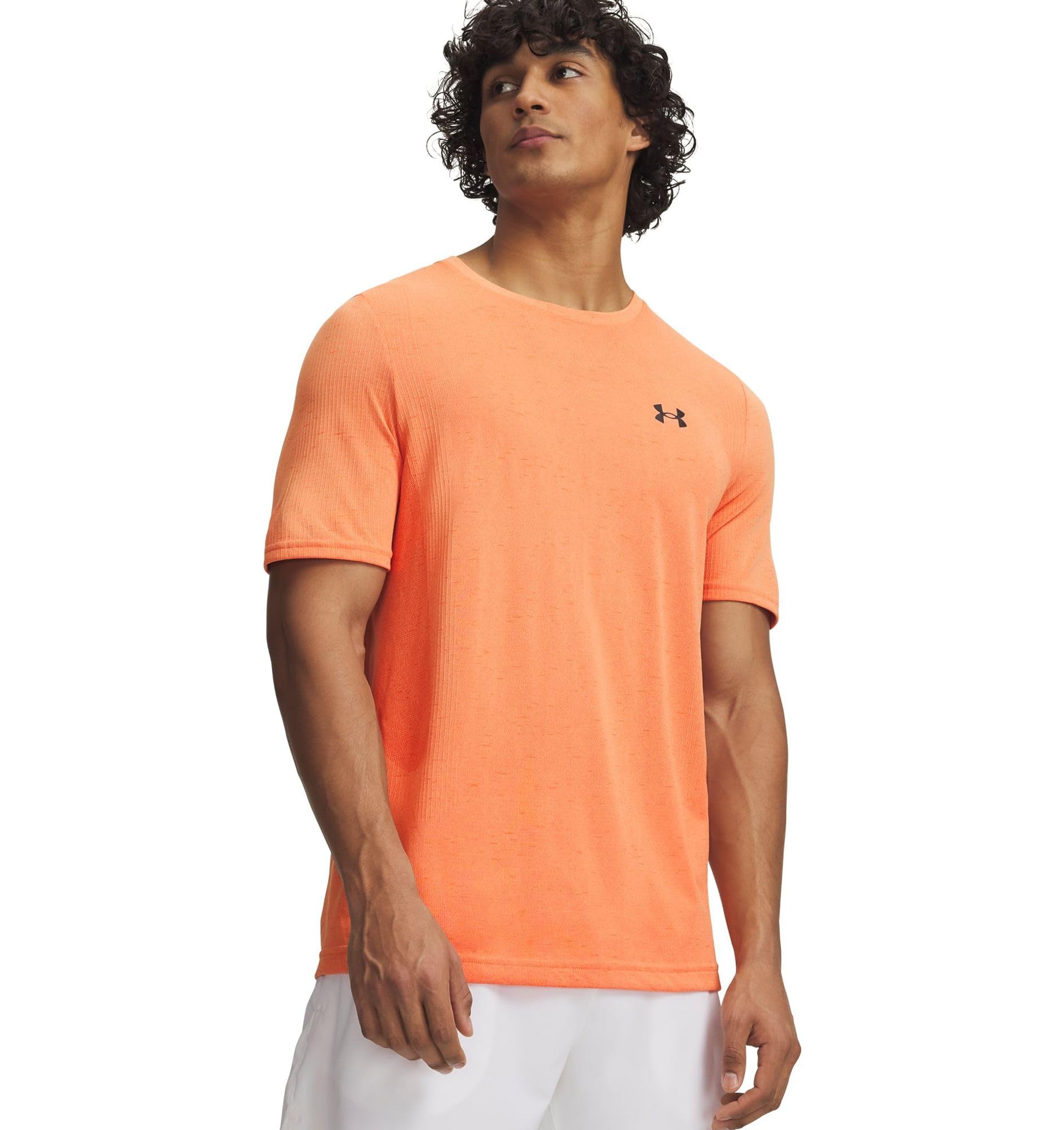 Under Armour Men's Orange Vanish Seamless Short Sleeve Bloc / Castlerock Xl