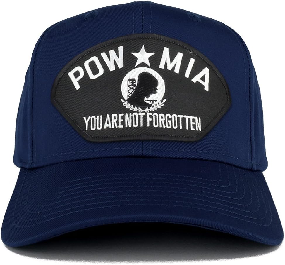 Armycrew POW MIA Not Forgotten Large Patch Snapback Baseball Cap