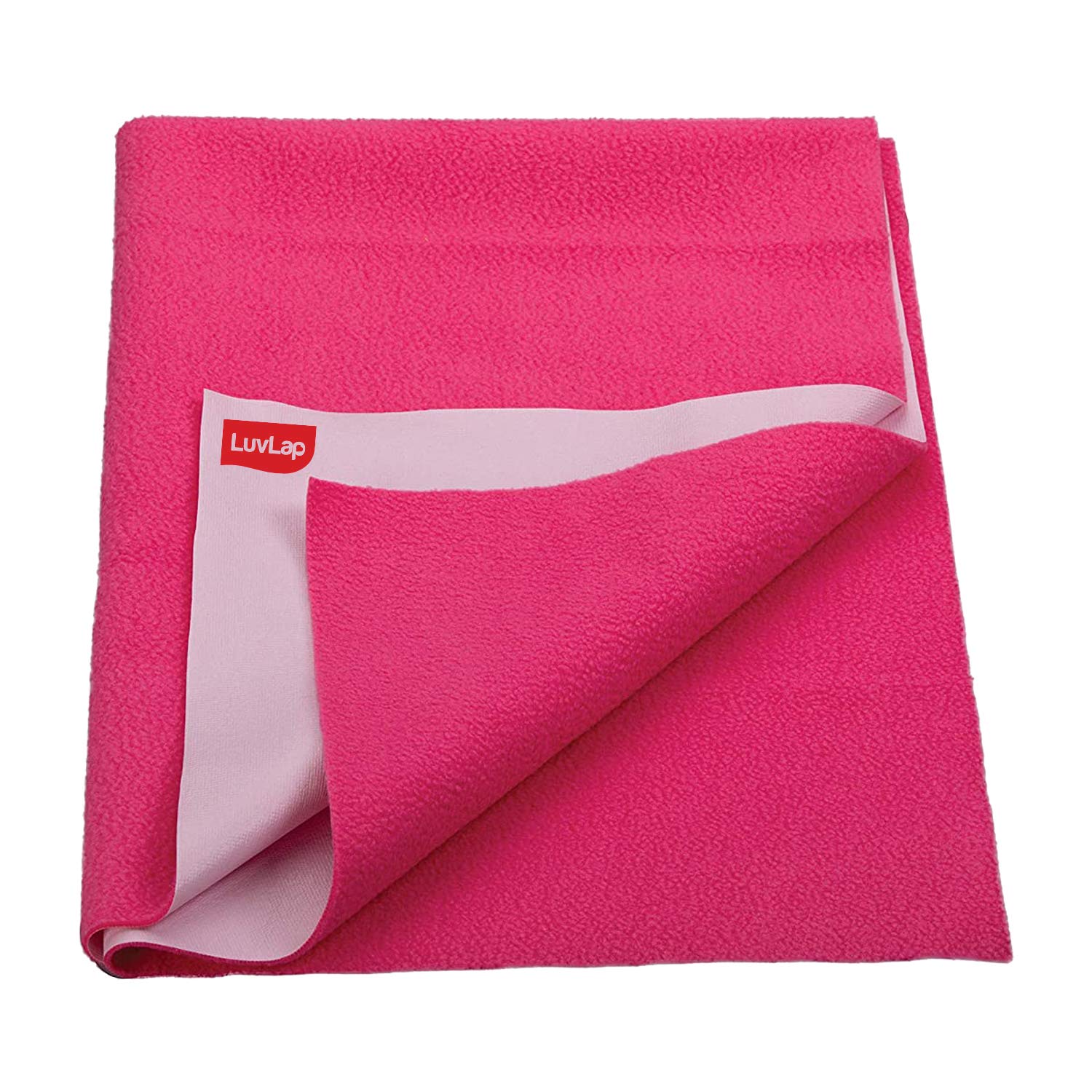 LuvLap Instadry Extra Absorbent Dry SheetBed Protector  Pink, 0m  Small 50 x 70cm