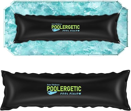 Poolergetic Almohada de piscina de 4 x 15 pies para piscinas sobre el suelo, almohada para cerrar piscinas de invierno, almohada de aire de cubierta
