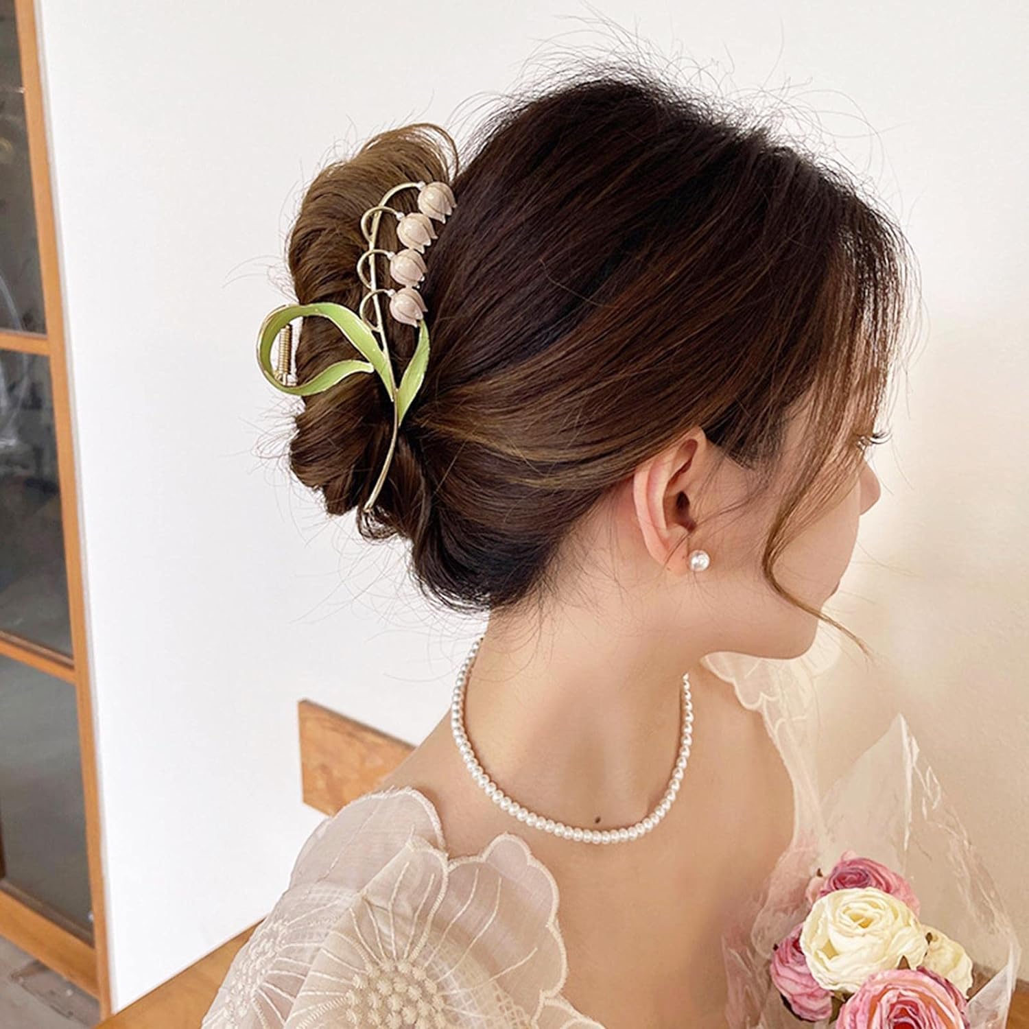 スズラン☆ベビーヘアクリップ　ヘアゴム スズラン☆ベビーヘアクリップヘアゴム