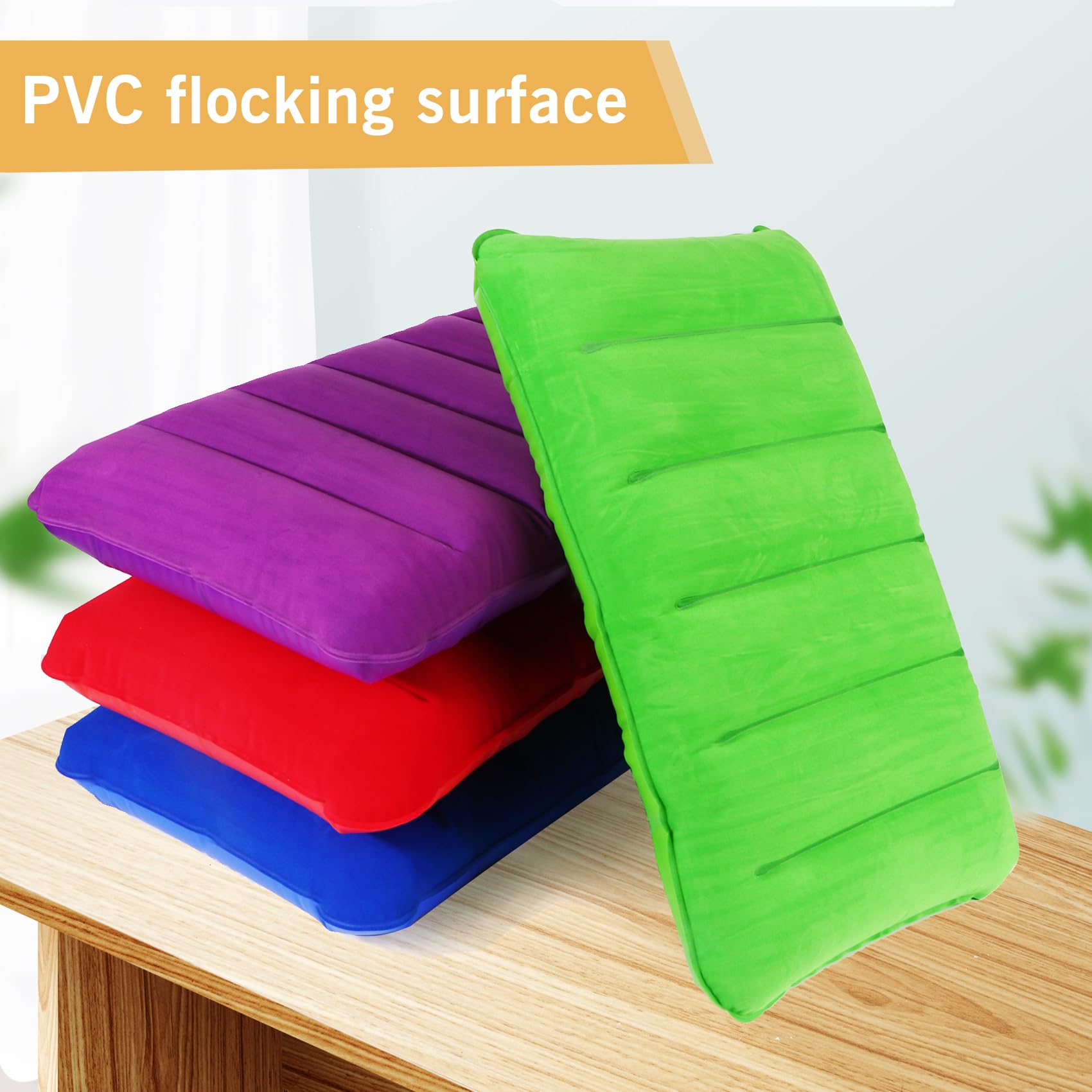 JSMTKJ Cojines inflables 4X Almohadas Inflables de Viaje para Acampar Almohada de Viaje Inflable Hinchables Cojín de Aire para Acampada, Senderismo, Auto