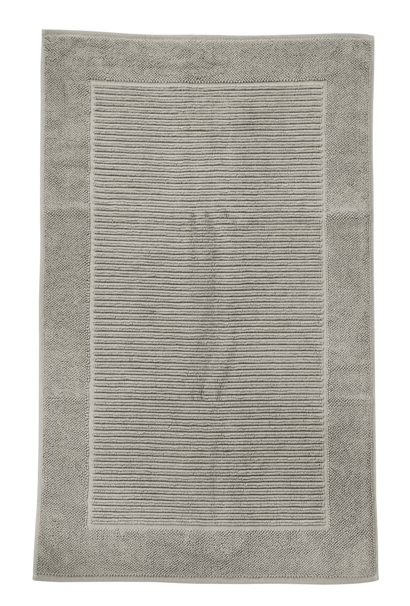 DONE Badteppich Damian 70x120cm mit Anti-Rutsch Beschichtung auffällige gewebte Struktur 100% Baumwolle strapazierfähig pflegeleicht Fußbodenheizung geeignet Anti-Rutsch Rückseite