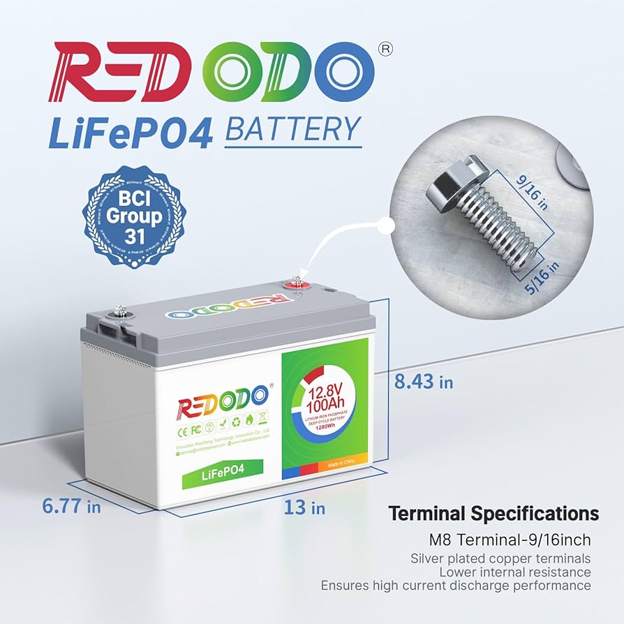 h*4様 リン酸鉄リチウムバッテリー　100AH 8個セット Amazon.co.jp: LiTime 12V 100Ah リン酸鉄リチウムイオン