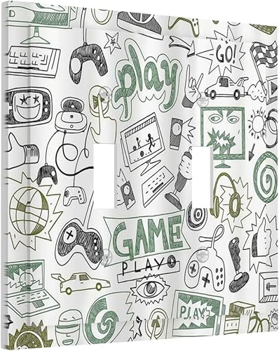 Vista 438 de Cubiertas decorativas de salida de estrella de mar playera, tablero de madera azul de concha de mar de 1 banda, decoración individual GFCI, placa