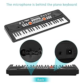 Kids Piano Keyboard, 49 Key Electric Piano Musical Learning Toy for Beginners with Microphone, Music Toys Birthday Xmas Gifts for Kids Toddlers 3-12 Years Old