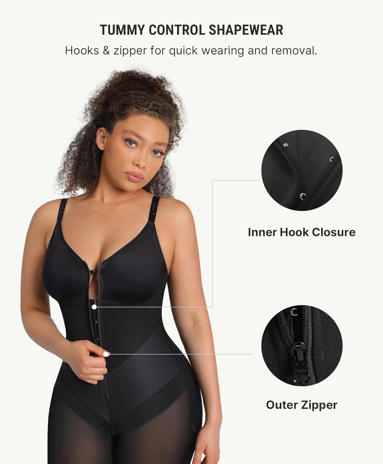 FeelinGirl Fajas Colombianas Moldeadoras Shapewear Tummy Control Postpartum Butt Lifting Body Shaper with Zipper Crotch - Image 4