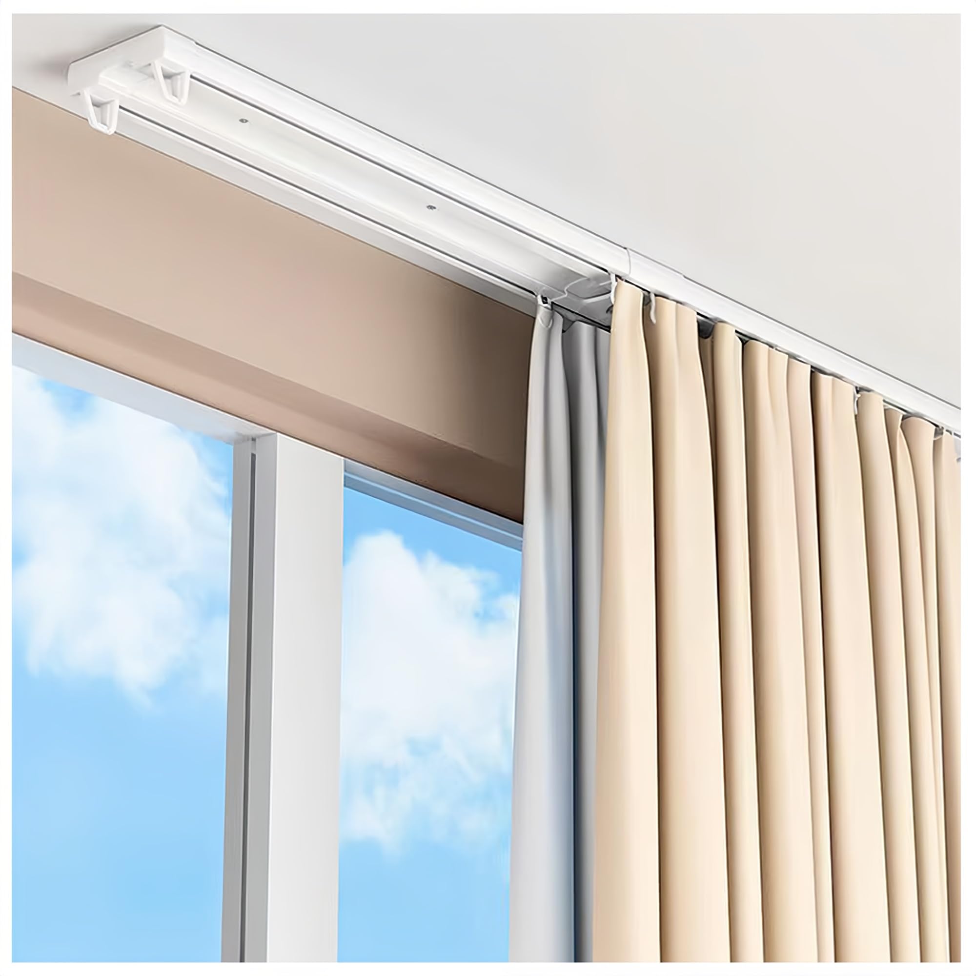 Amazon.com: CMJYMX 6'/8'/10'/12'/15' Silent Double Curtain Track