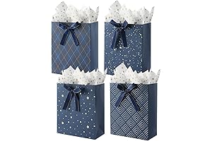 Premium Blue Father's Day Gift Bags: Perfect for Honoring Dad