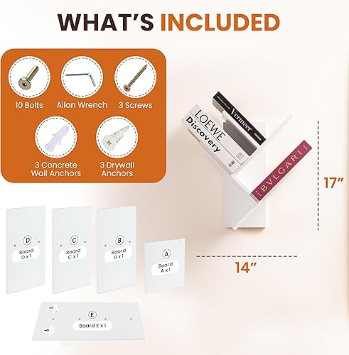 Miniatura 10 de Estantería de árbol de 7 niveles  Estantería de pared  Organizador de libros  Estantería de madera maciza para niños  Organizador de estantería