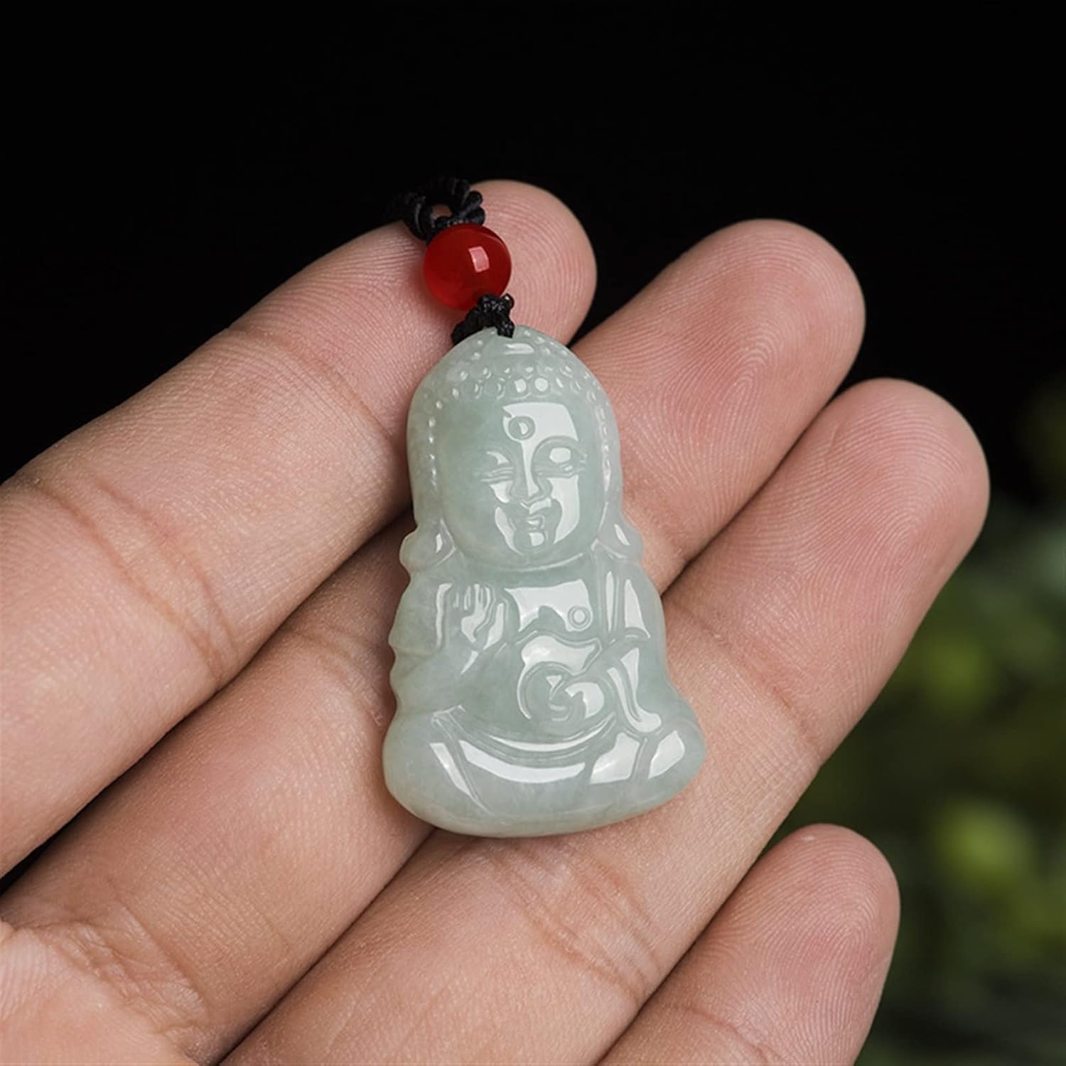 Jade pendant necklace,Jade necklace, Feng Shui Jade Necklace Natural Emerald Baby Buddha Pendant Jade Pendant Strong Amulets Attract Wealth Good Luck Protect Health