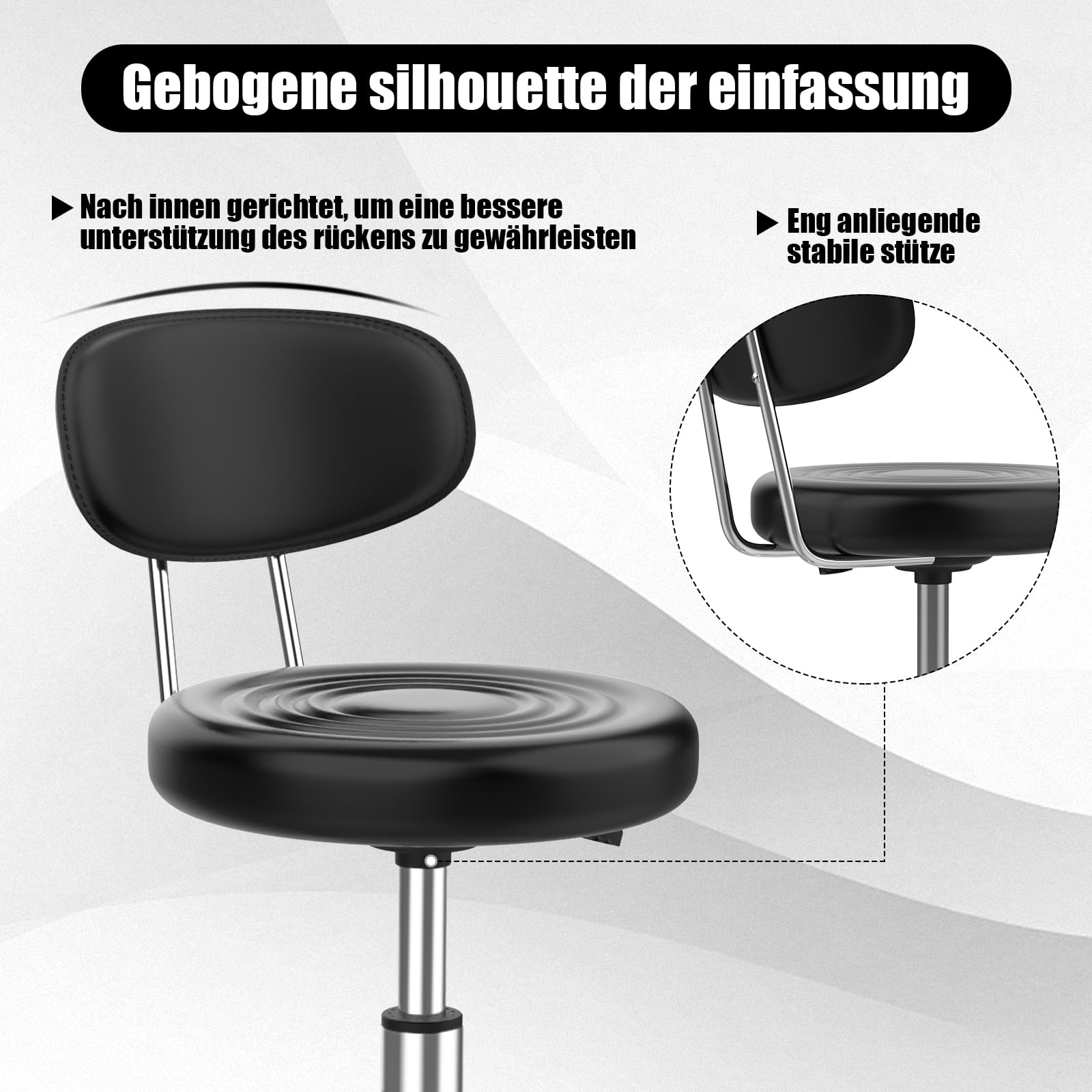 Set di 2 sgabelli da bar HWC-G87, sgabello da bar, regolabile in