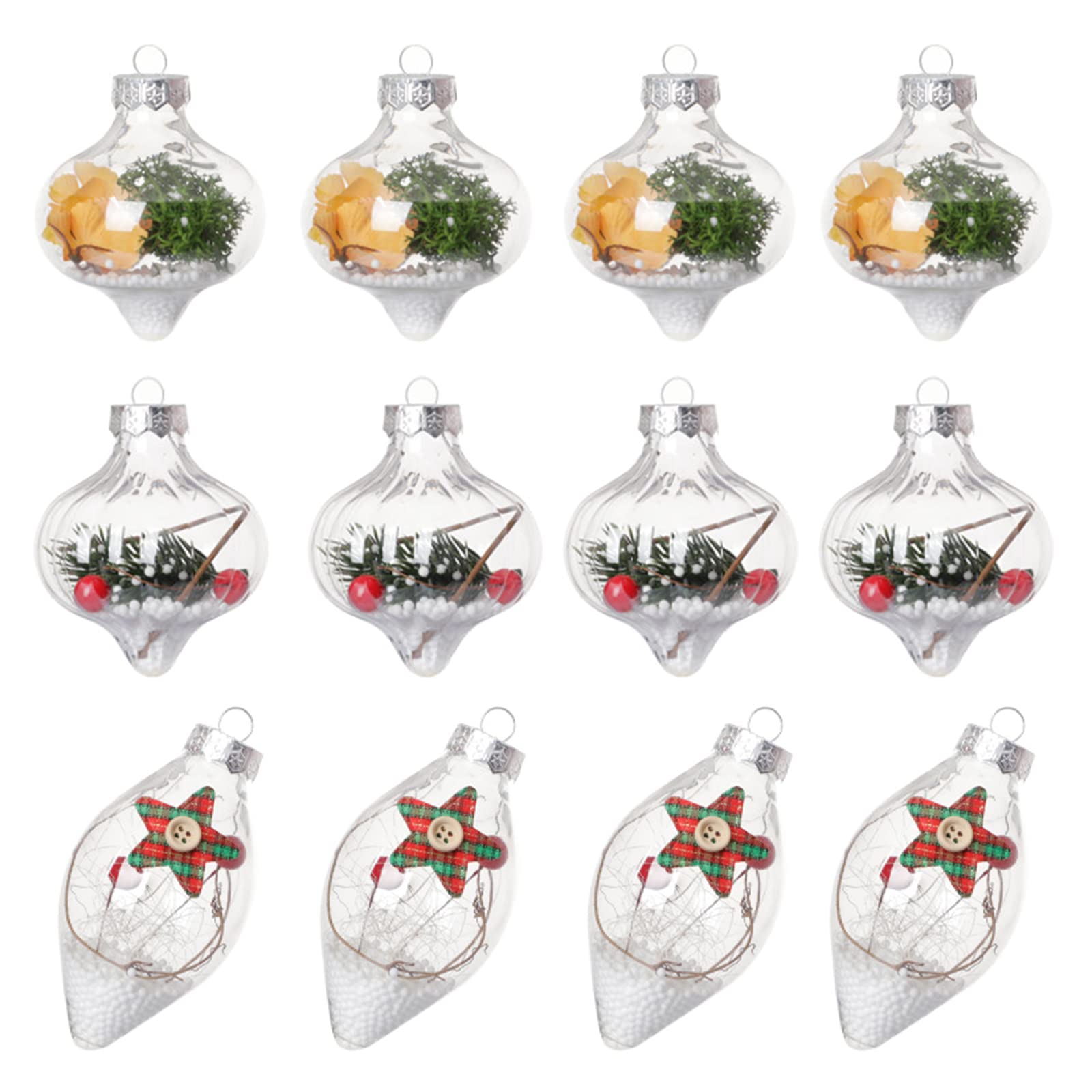 Elnwnnkc 12x Delicate Baubles Ornament New Year Pendant for Christmas for Home Decor Feliz Navidad Hanging Balls Christmas Ball Ornaments Small