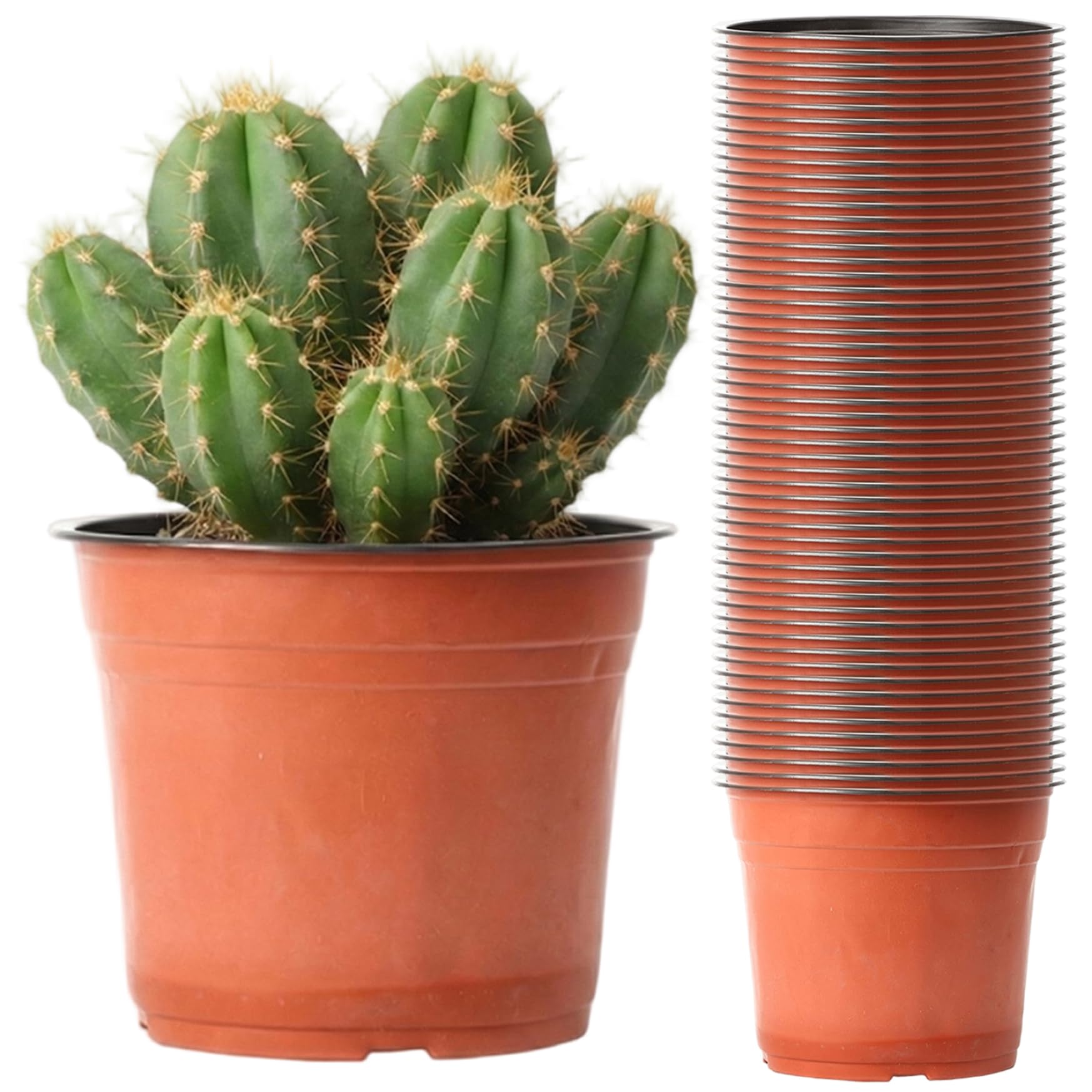 Xdyyjrasa Nursery Pots, 50PCS 3.5" Seedling Pots with Drainage Holes