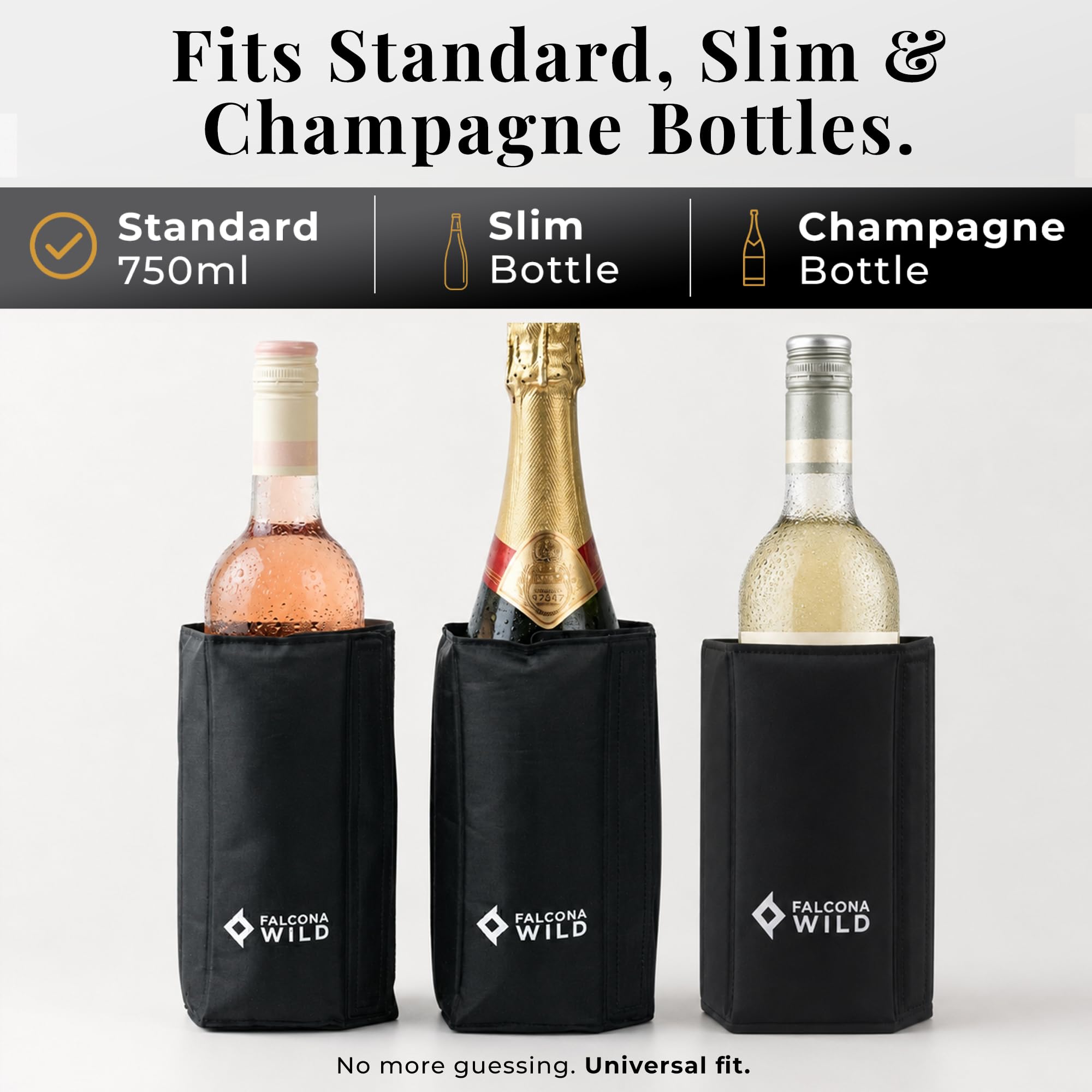 Wine Cooler Sleeve - Fits Wine and Champagne Bottles – Chiller Ice Sleeve — Amazon image 3
